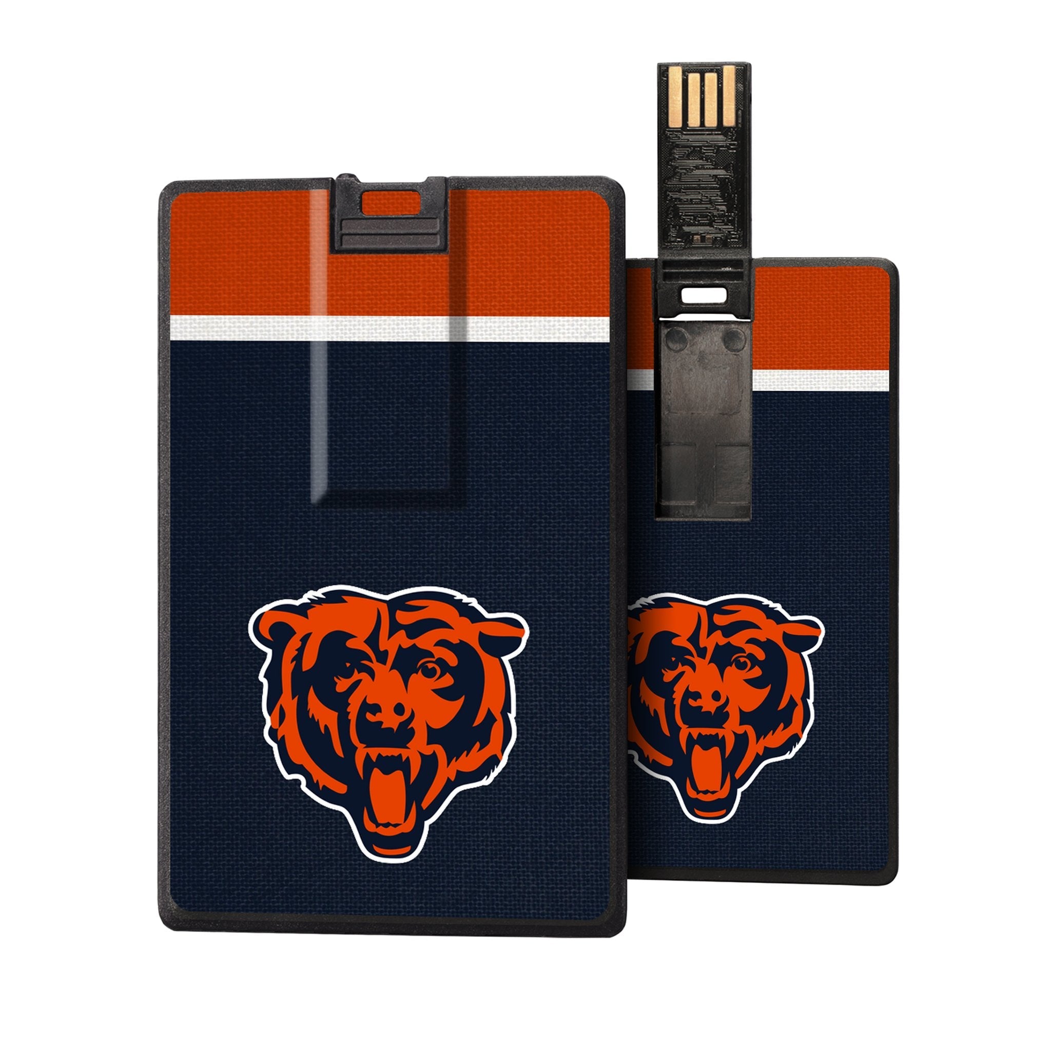 Chicago Bears Stripe Credit Card USB Drive 32GB - Sports Gifts, Sports Memorabilia, Sports Collectibles, Fan Shop
