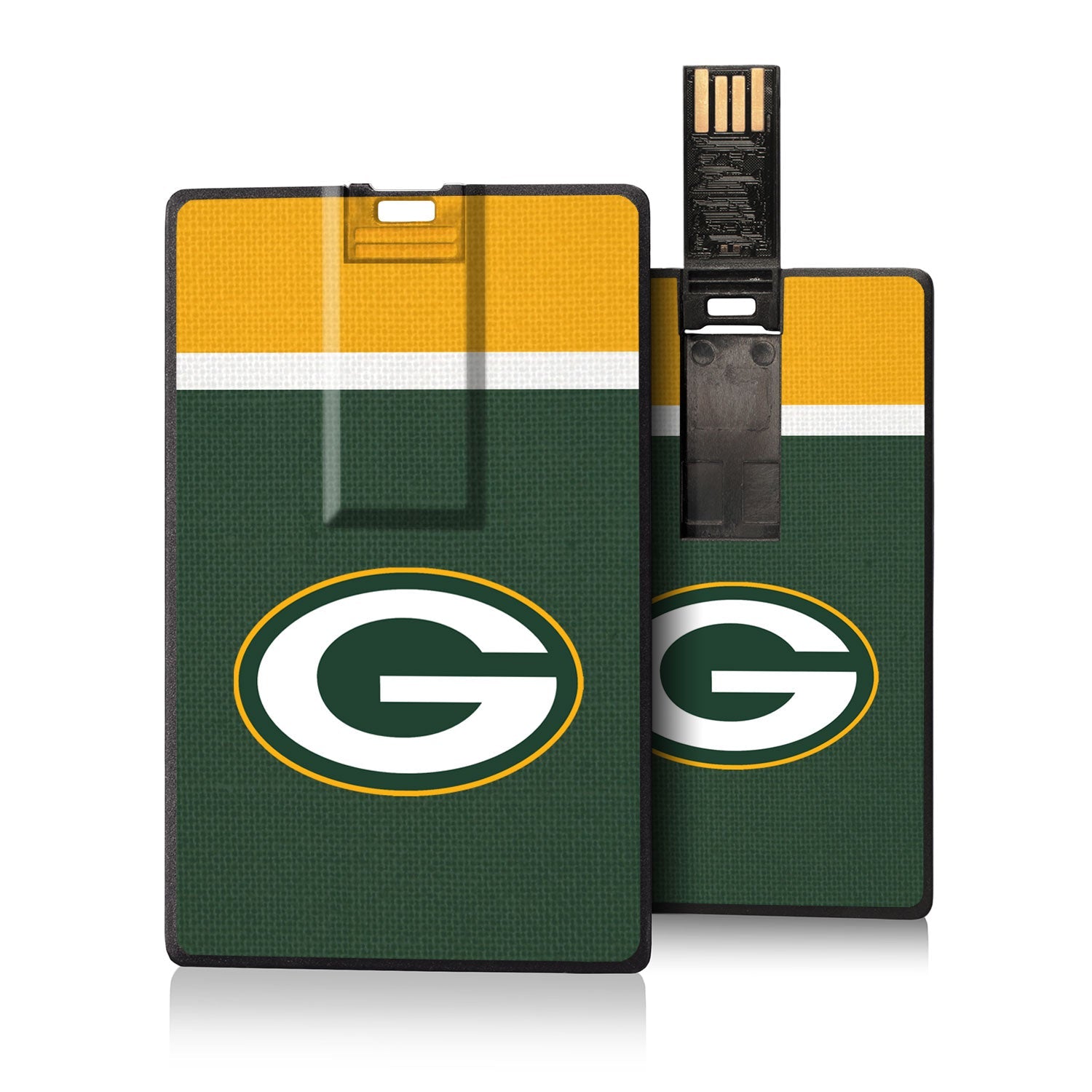 Green Bay Packers Stripe Credit Card USB Drive 16GB - Sports Gifts, Sports Memorabilia, Sports Collectibles, Fan Shop