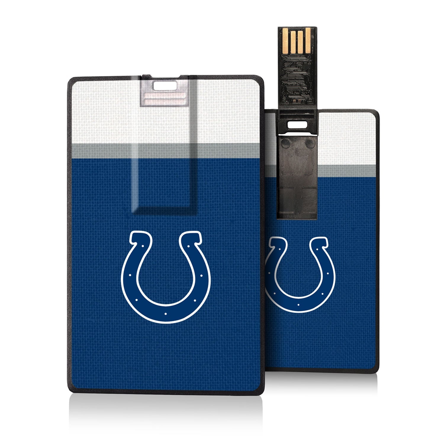 Indianapolis Colts Stripe Credit Card USB Drive 16GB - Sports Gifts, Sports Memorabilia, Sports Collectibles, Fan Shop
