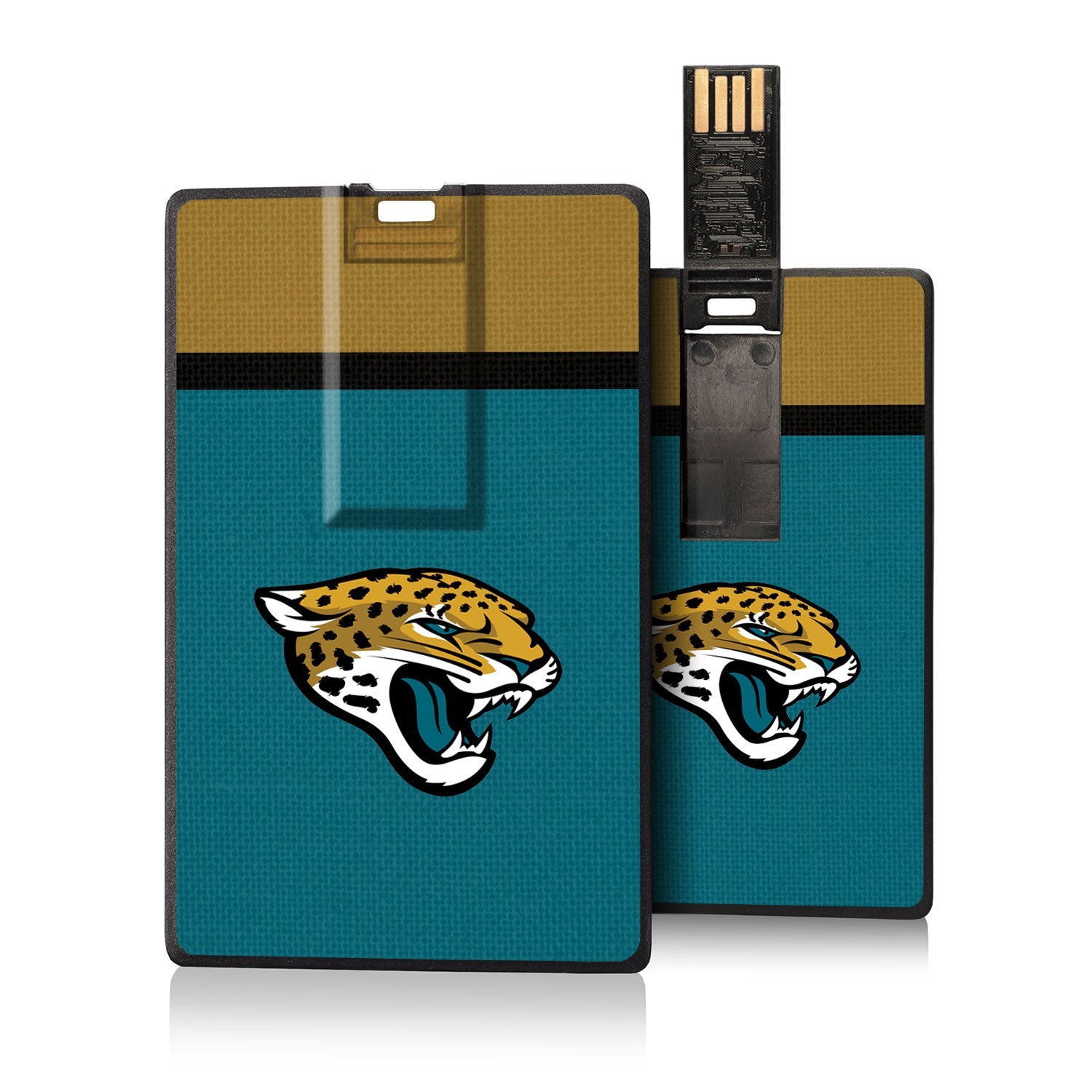 Jacksonville Jaguars Stripe Credit Card USB Drive 16GB - Sports Gifts, Sports Memorabilia, Sports Collectibles, Fan Shop