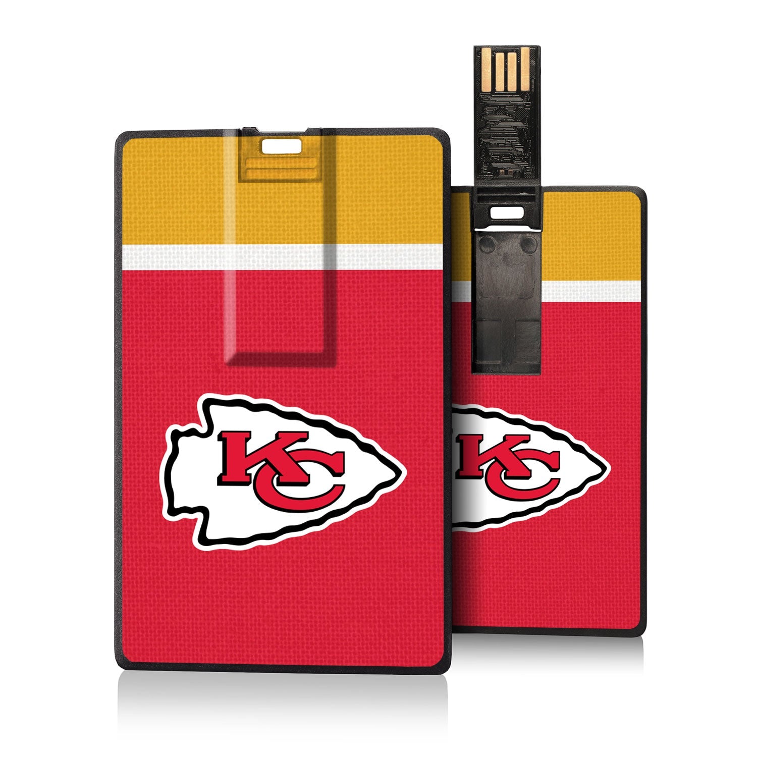Kansas City Chiefs Stripe Credit Card USB Drive 16GB - Sports Gifts, Sports Memorabilia, Sports Collectibles, Fan Shop