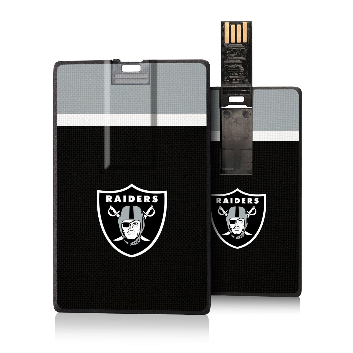 Las Vegas Raiders Stripe Credit Card USB Drive 16GB - Sports Gifts, Sports Memorabilia, Sports Collectibles, Fan Shop