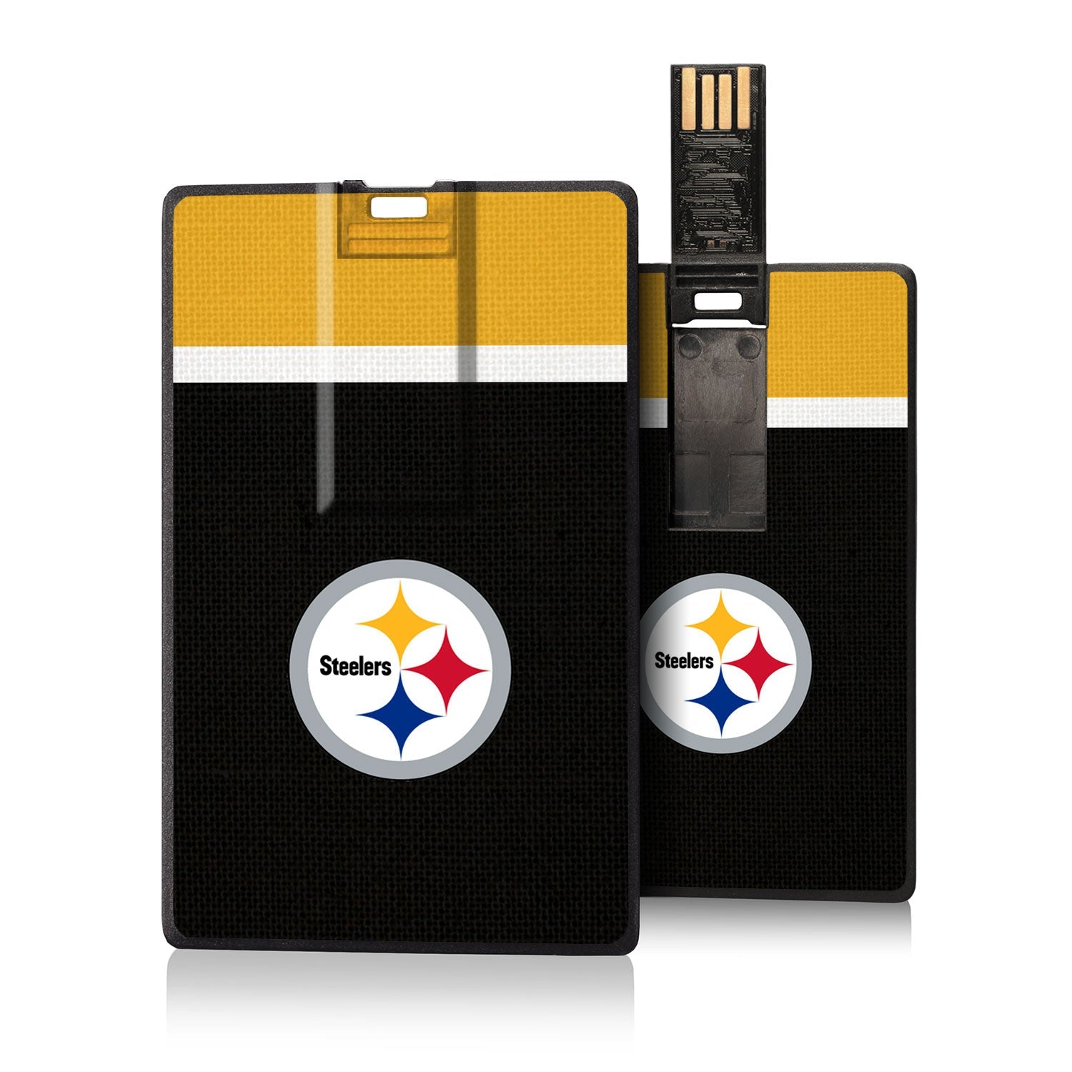 Pittsburgh Steelers Stripe Credit Card USB Drive 16GB - Sports Gifts, Sports Memorabilia, Sports Collectibles, Fan Shop