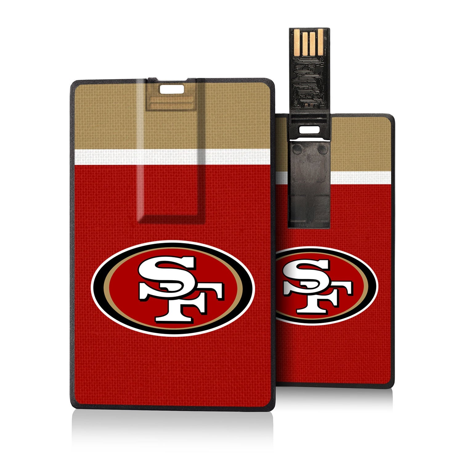 San Francisco 49ers Stripe Credit Card USB Drive 16GB - Sports Gifts, Sports Memorabilia, Sports Collectibles, Fan Shop