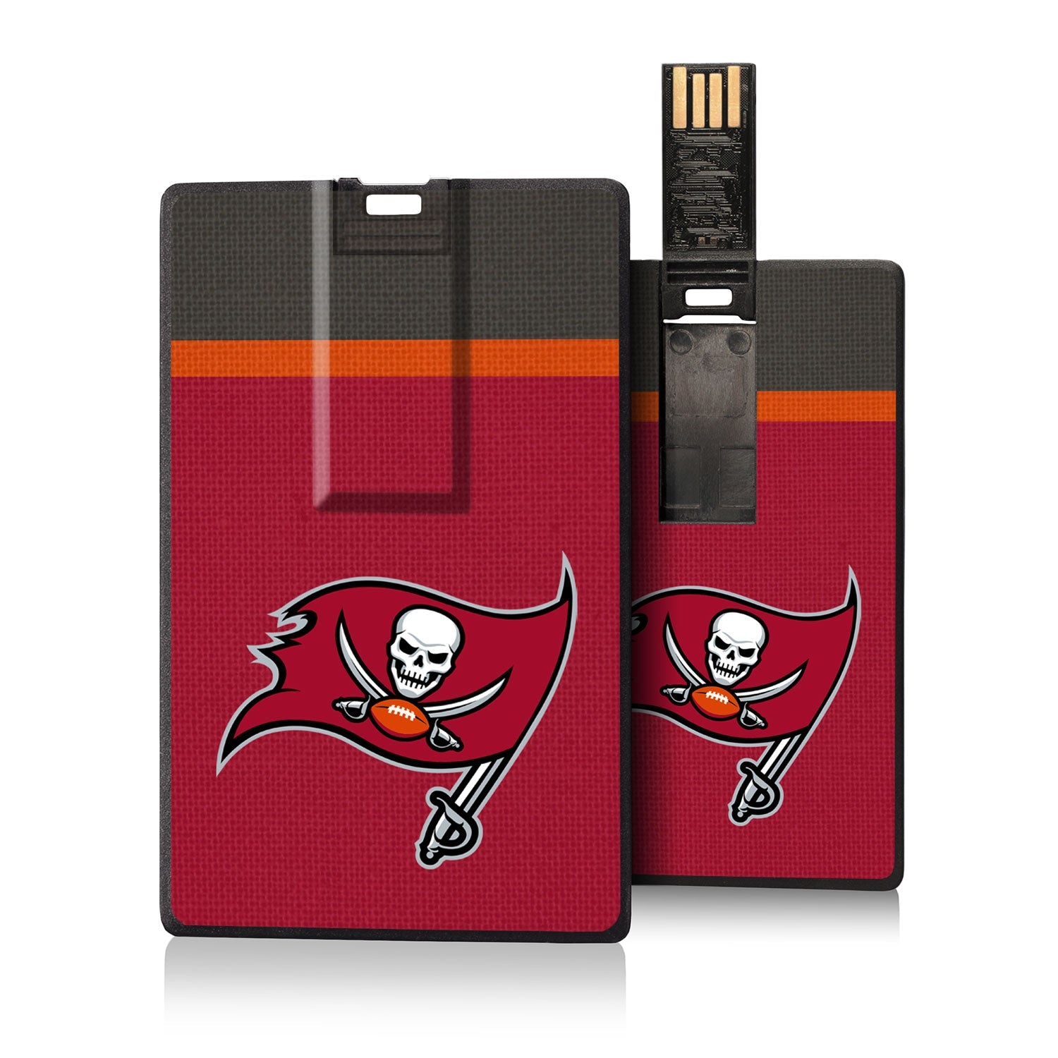 Tampa Bay Buccaneers Stripe Credit Card USB Drive 32GB - Sports Gifts, Sports Memorabilia, Sports Collectibles, Fan Shop