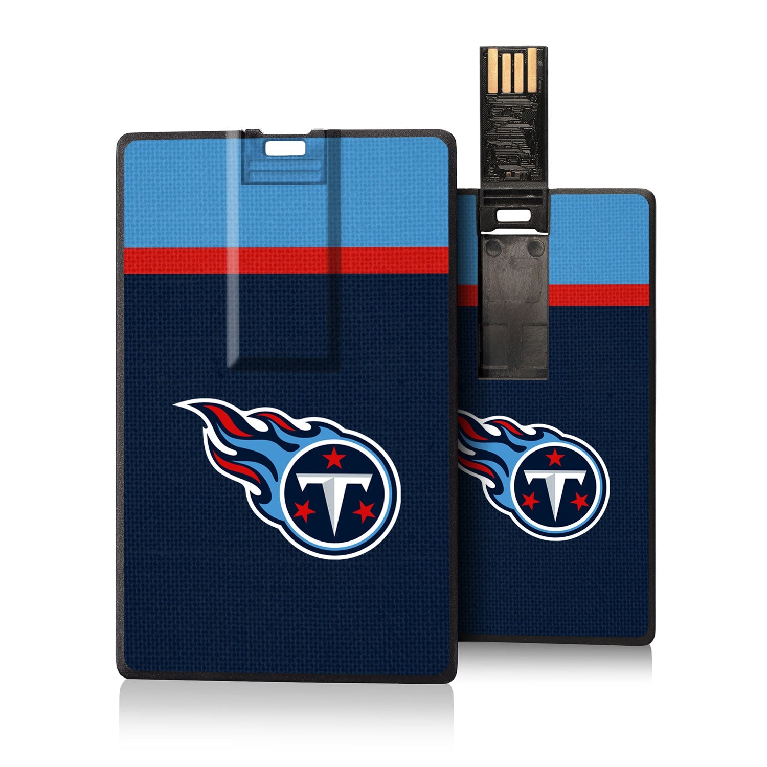 Tennessee Titans Stripe Credit Card USB Drive 16GB - Sports Gifts, Sports Memorabilia, Sports Collectibles, Fan Shop