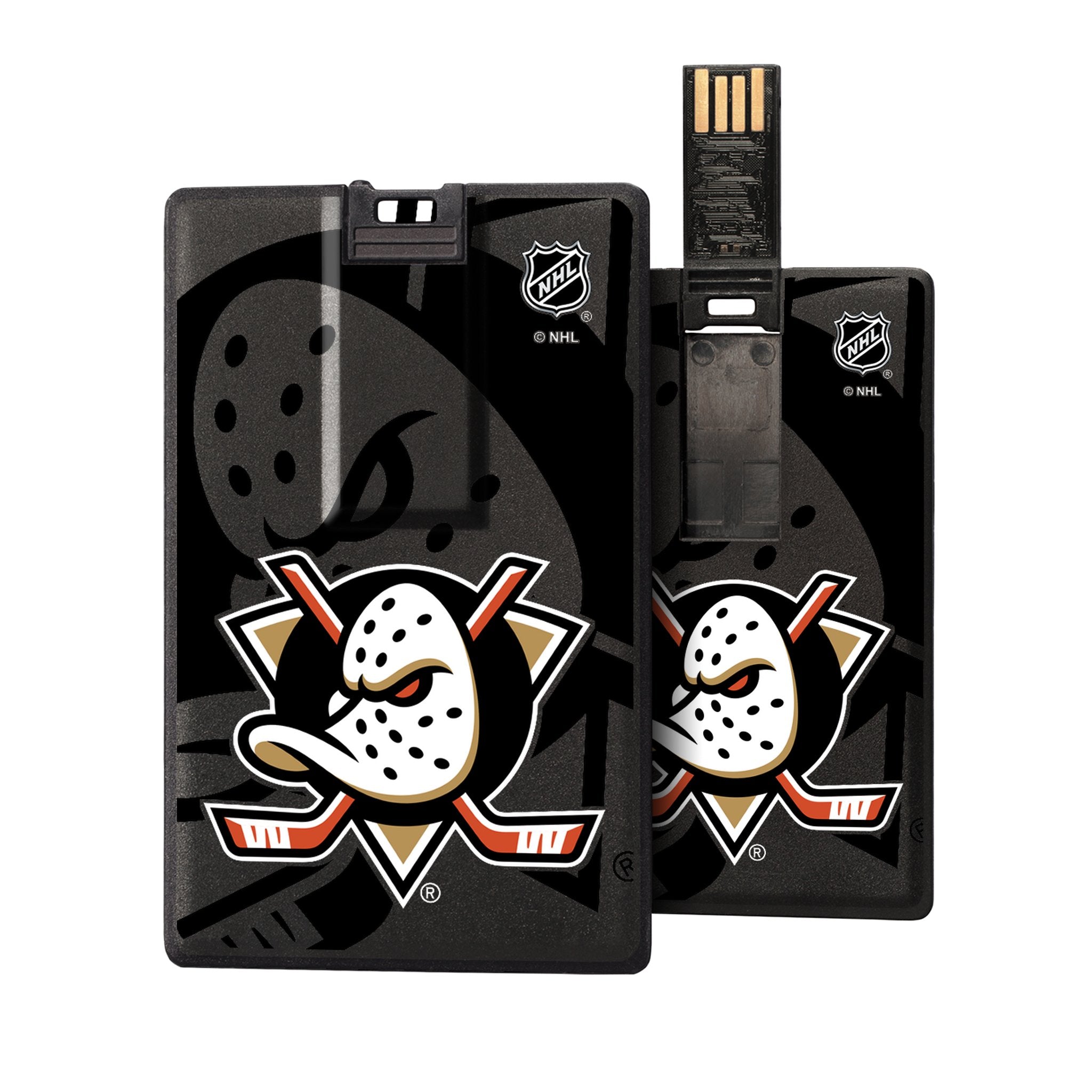 Anaheim Ducks Monocolor Tilt Credit Card USB Drive 32GB - Sports Gifts, Sports Memorabilia, Sports Collectibles, Fan Shop