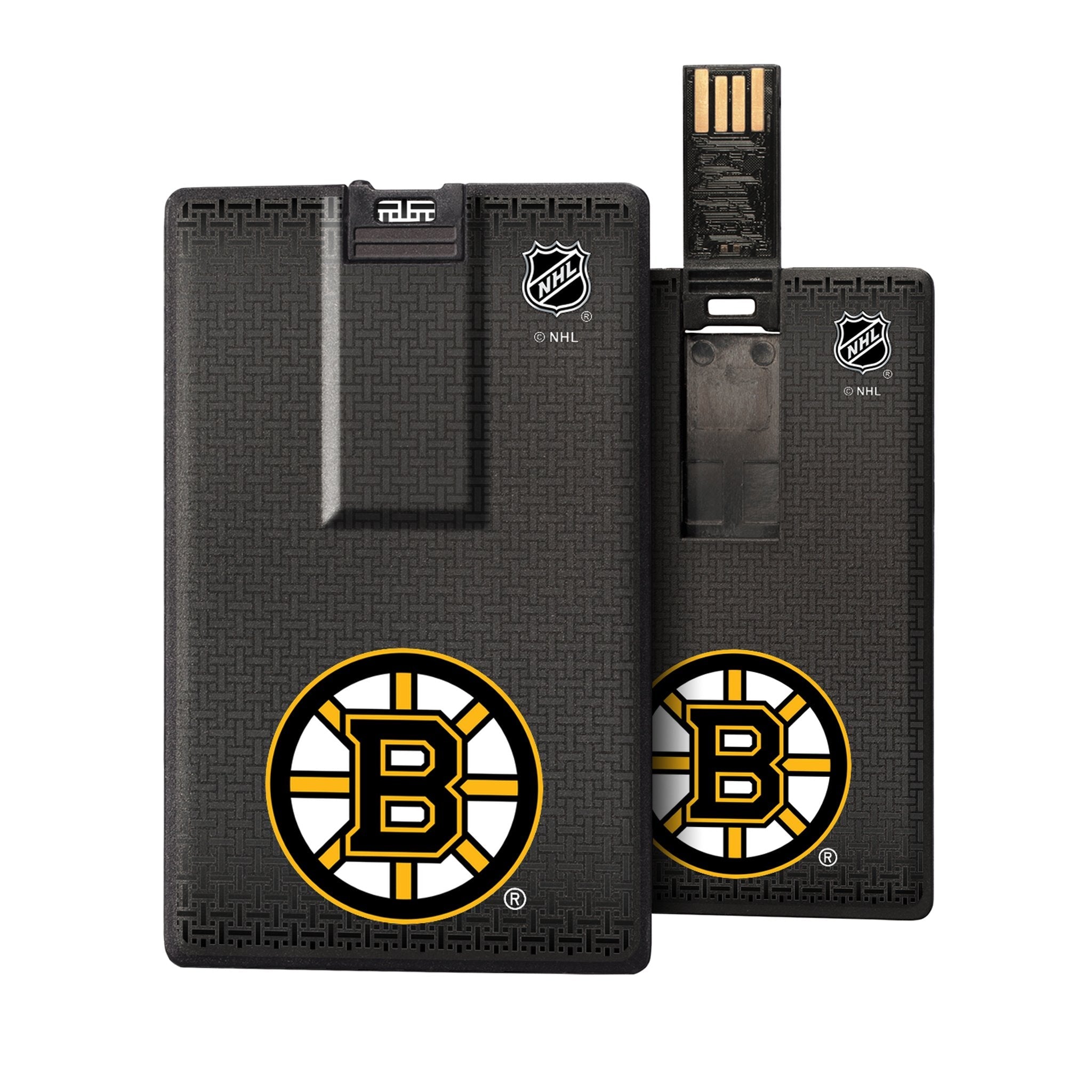 Boston Bruins Linen Credit Card USB Drive 32GB - Sports Gifts, Sports Memorabilia, Sports Collectibles, Fan Shop