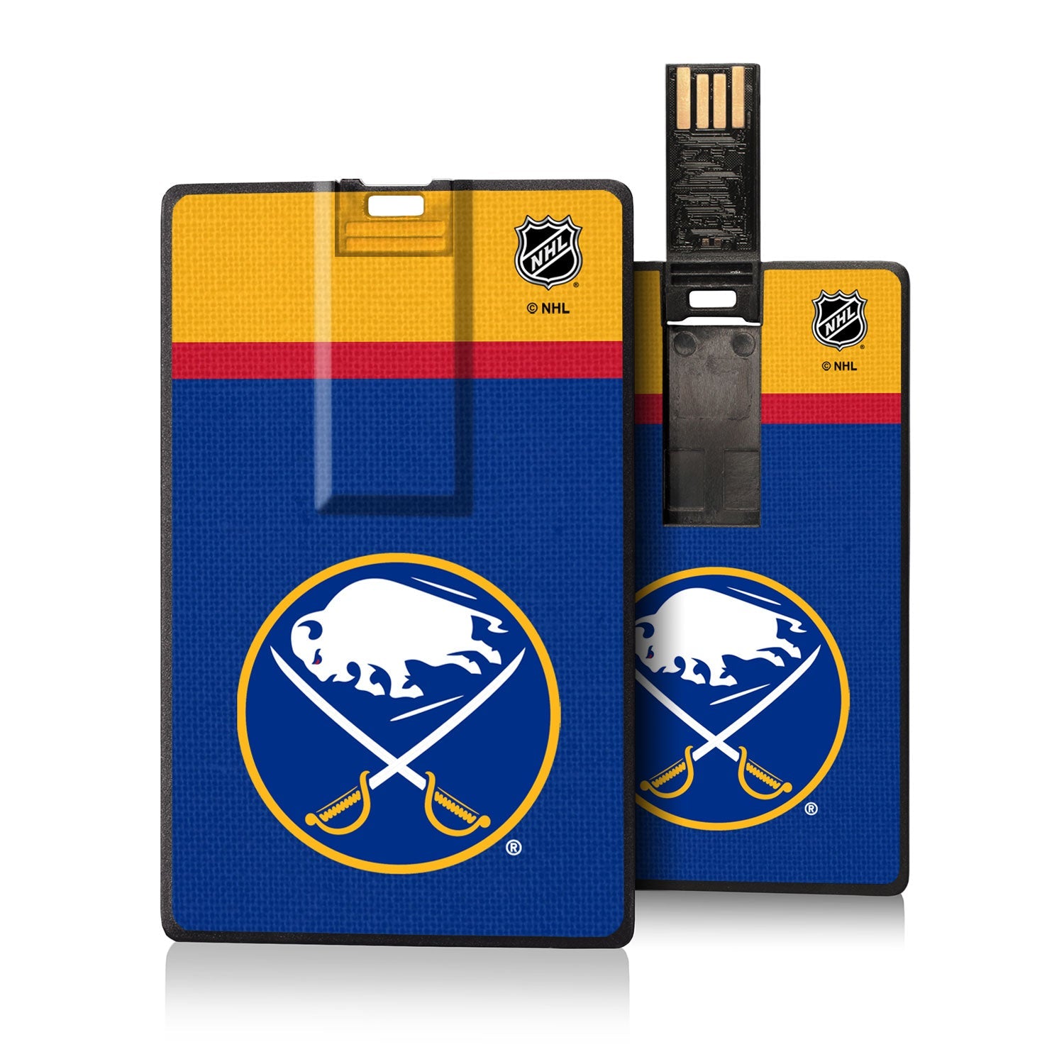 Buffalo Sabres Stripe Credit Card USB Drive 32GB - Sports Gifts, Sports Memorabilia, Sports Collectibles, Fan Shop