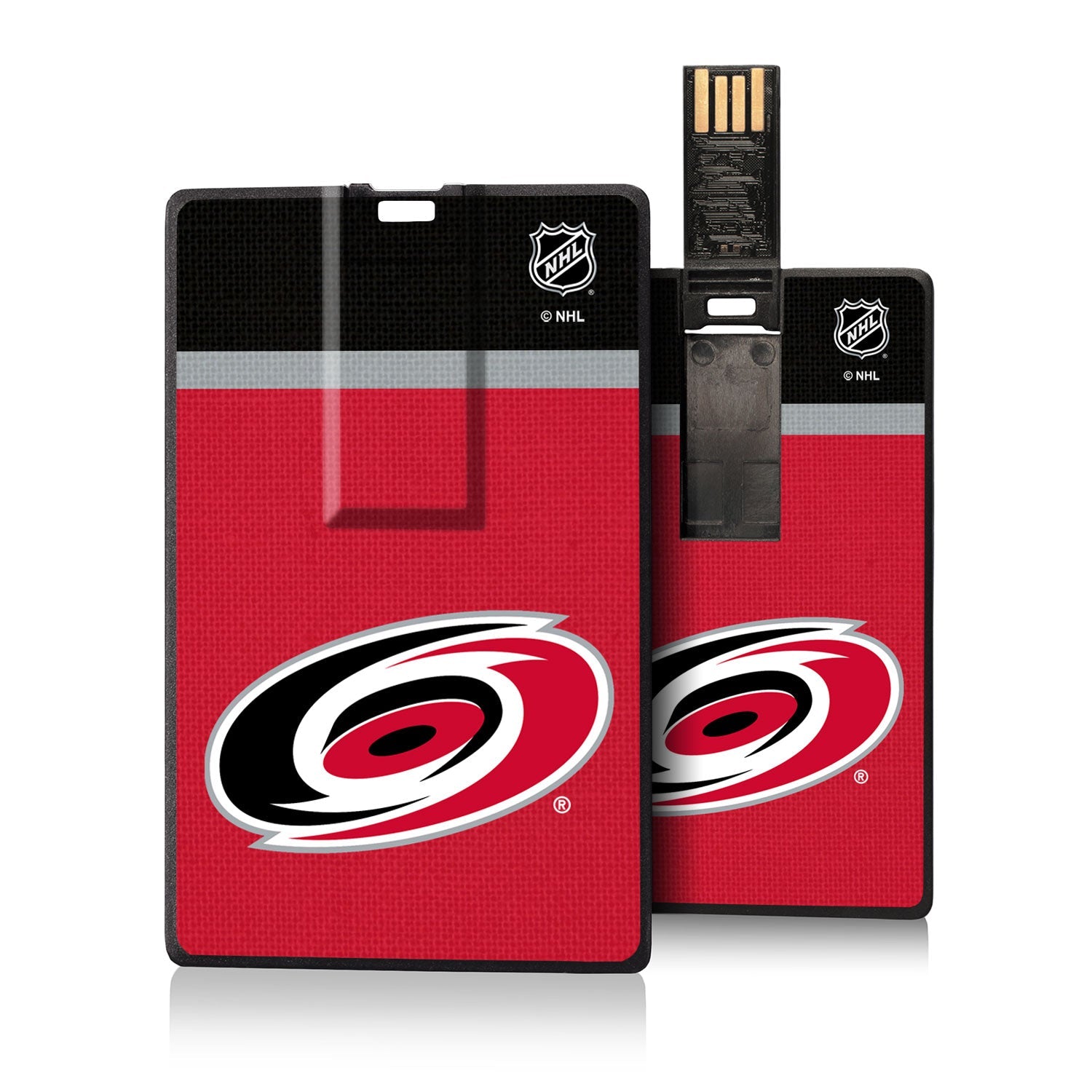 Carolina Hurricanes Stripe Credit Card USB Drive 32GB - Sports Gifts, Sports Memorabilia, Sports Collectibles, Fan Shop