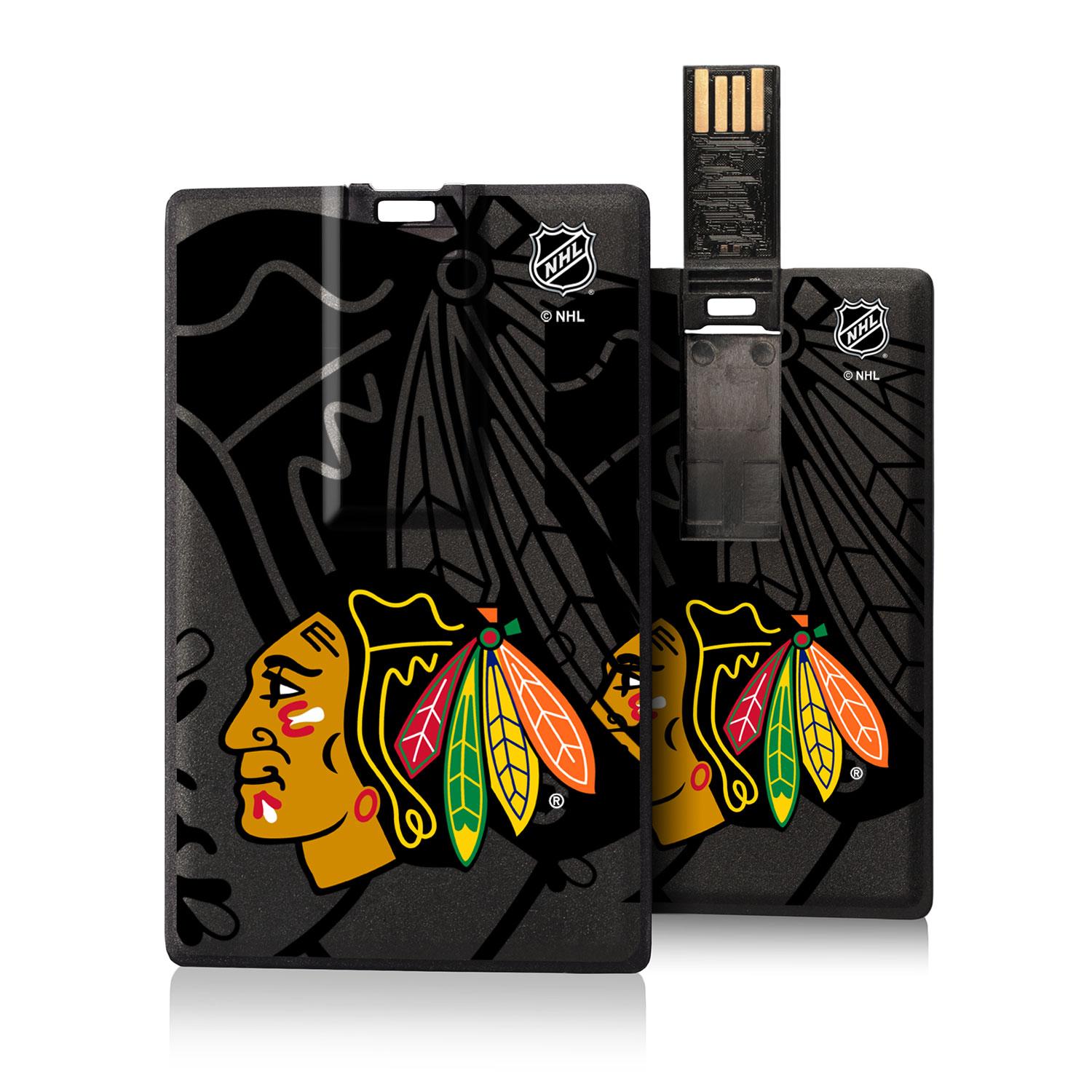 Chicago Blackhawks Tilt Credit Card USB Drive 32GB - Sports Gifts, Sports Memorabilia, Sports Collectibles, Fan Shop
