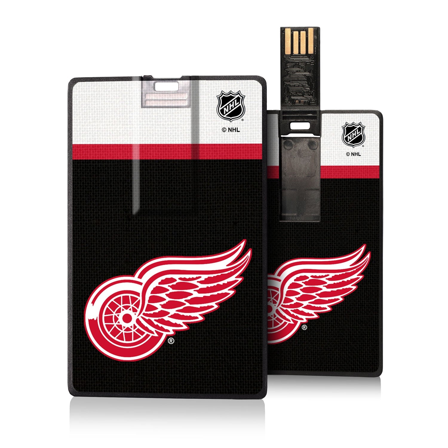 Detroit Red Wings Stripe Credit Card USB Drive 32GB - Sports Gifts, Sports Memorabilia, Sports Collectibles, Fan Shop