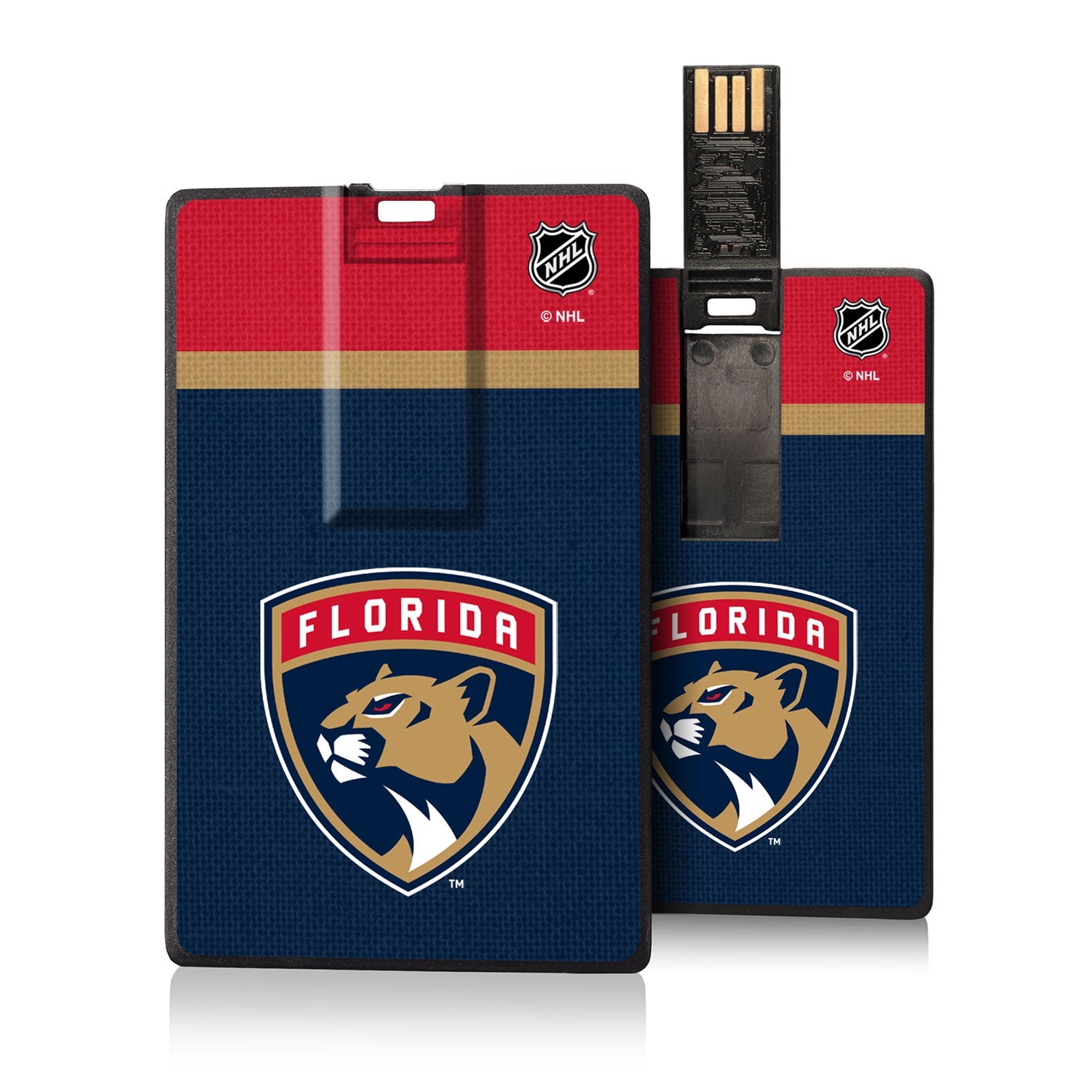 Florida Panthers Stripe Credit Card USB Drive 32GB - Sports Gifts, Sports Memorabilia, Sports Collectibles, Fan Shop