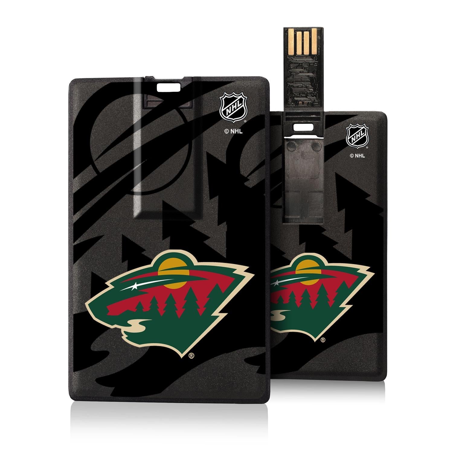 Minnesota Wild Tilt Credit Card USB Drive 32GB - Sports Gifts, Sports Memorabilia, Sports Collectibles, Fan Shop