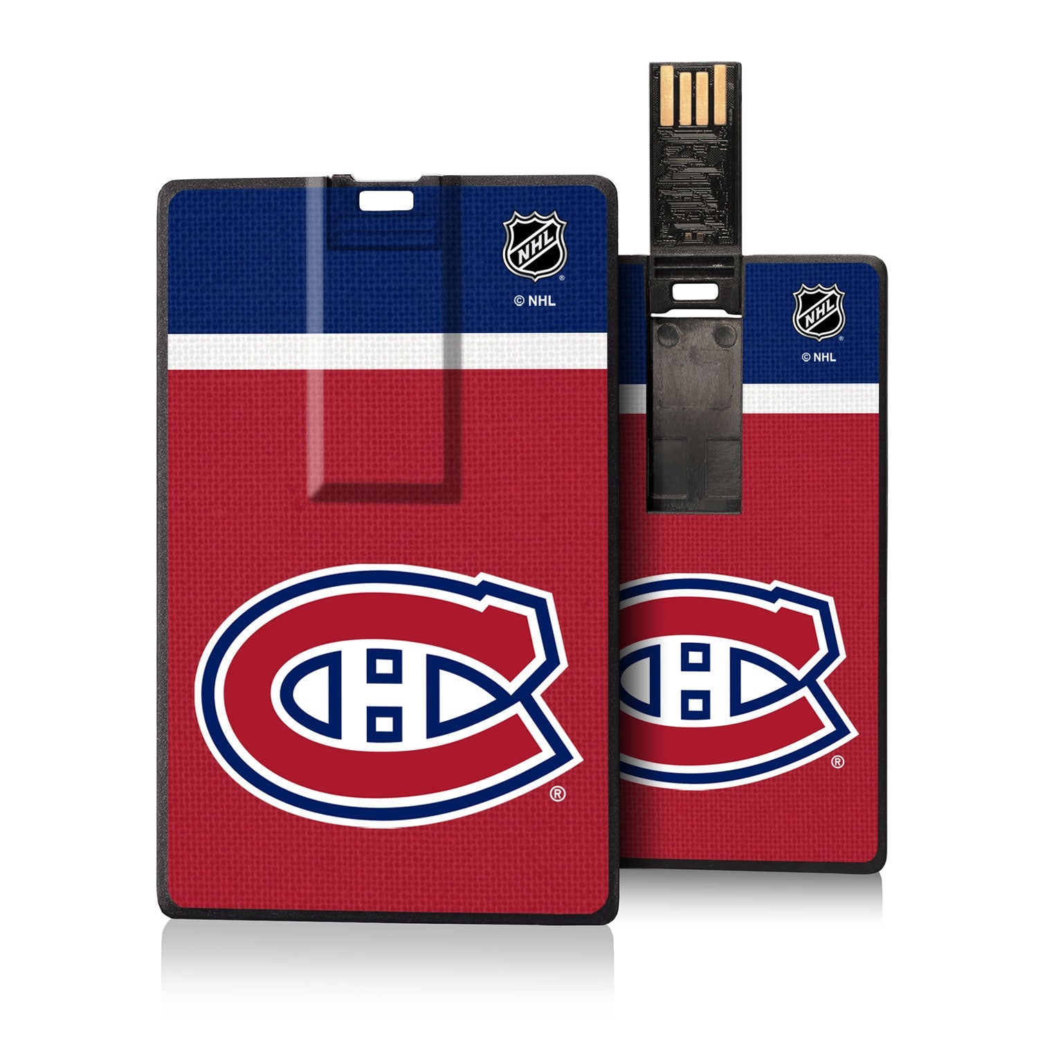 Montreal Canadiens Stripe Credit Card USB Drive 32GB - Sports Gifts, Sports Memorabilia, Sports Collectibles, Fan Shop