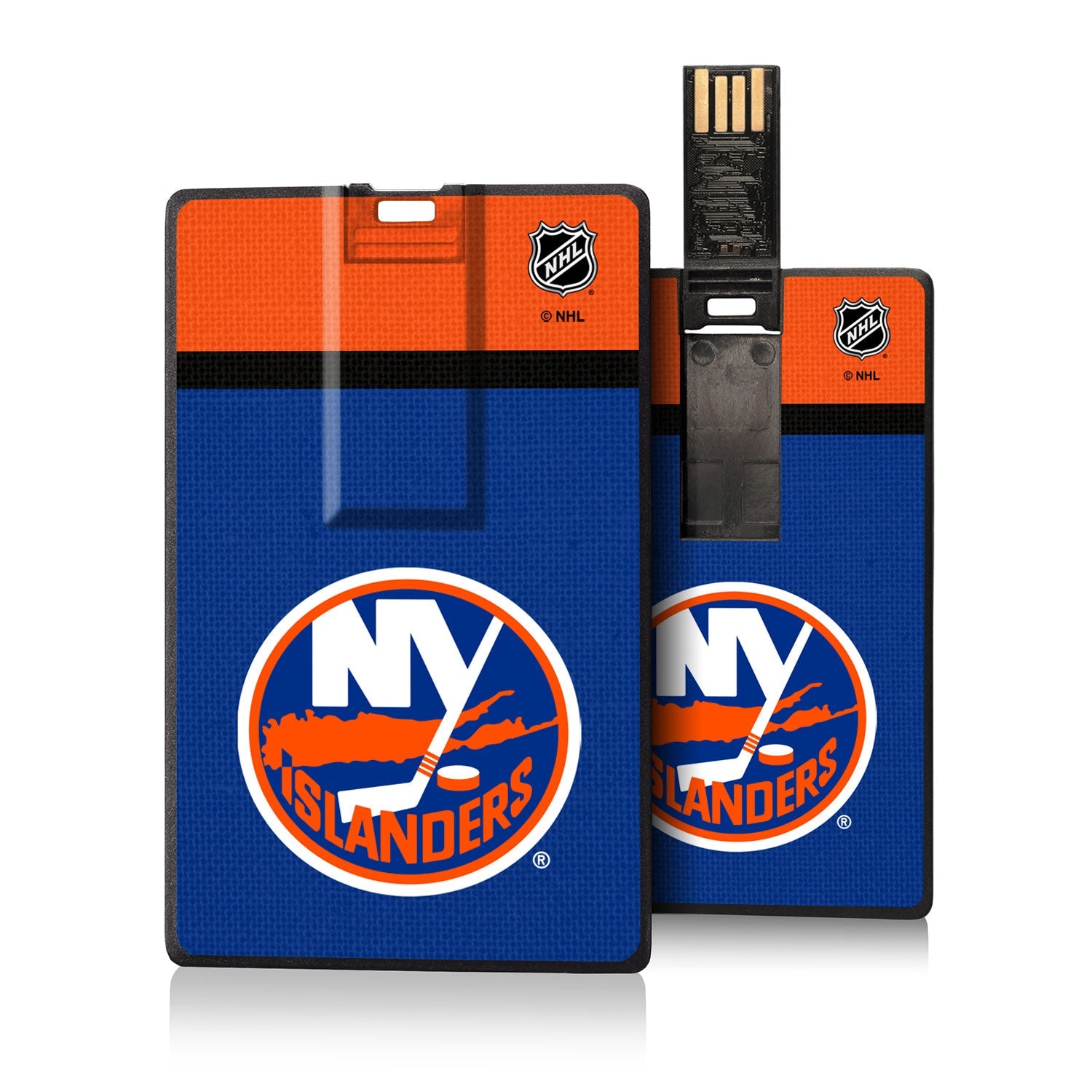 New York Islanders Stripe Credit Card USB Drive 32GB - Sports Gifts, Sports Memorabilia, Sports Collectibles, Fan Shop