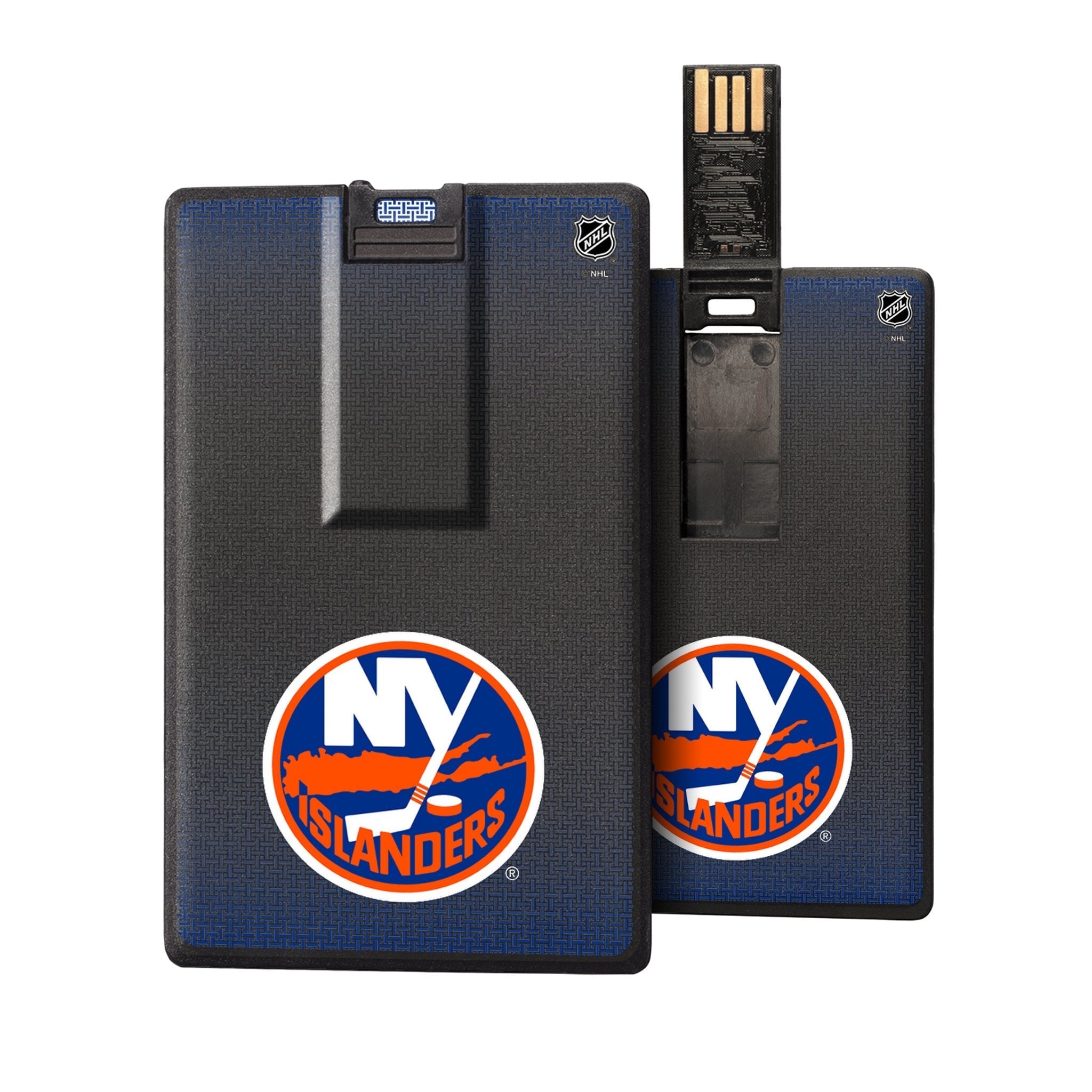 New York Islanders Linen Credit Card USB Drive 32GB - Sports Gifts, Sports Memorabilia, Sports Collectibles, Fan Shop