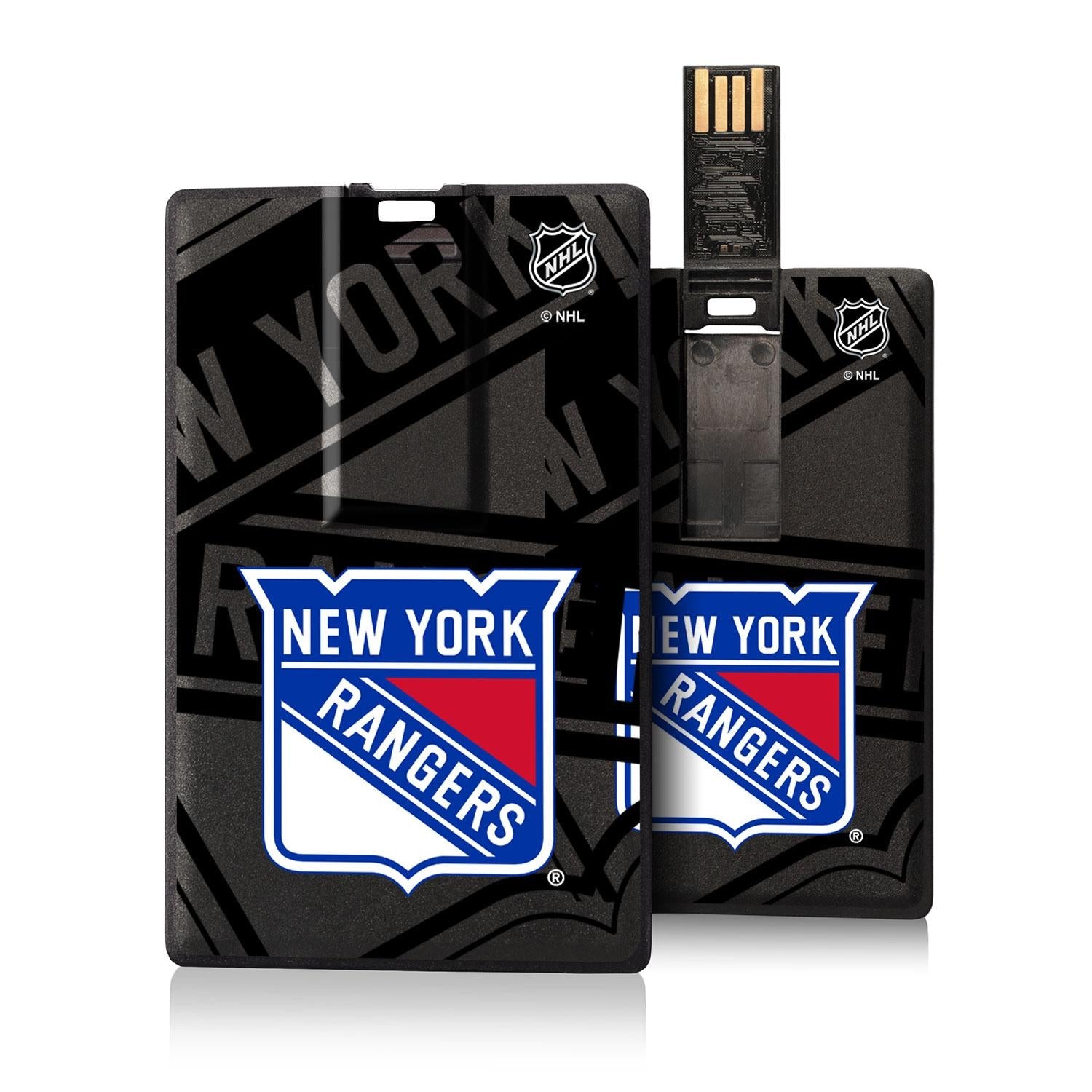 New York Rangers Tilt Credit Card USB Drive 32GB - Sports Gifts, Sports Memorabilia, Sports Collectibles, Fan Shop
