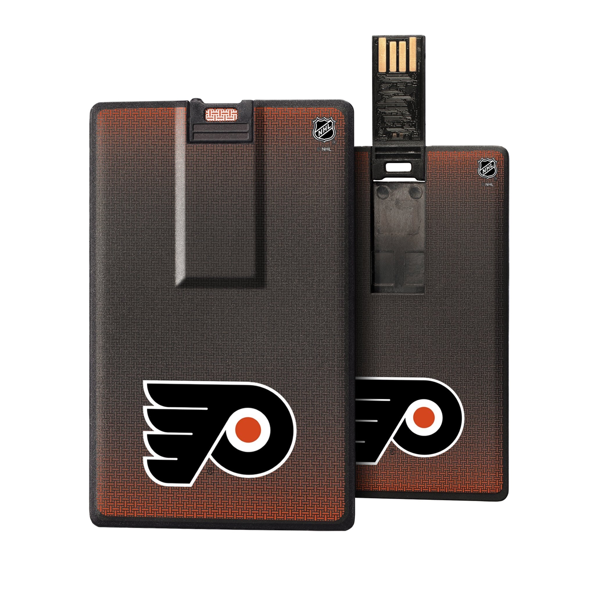 Philadelphia Flyers Linen Credit Card USB Drive 32GB - Sports Gifts, Sports Memorabilia, Sports Collectibles, Fan Shop