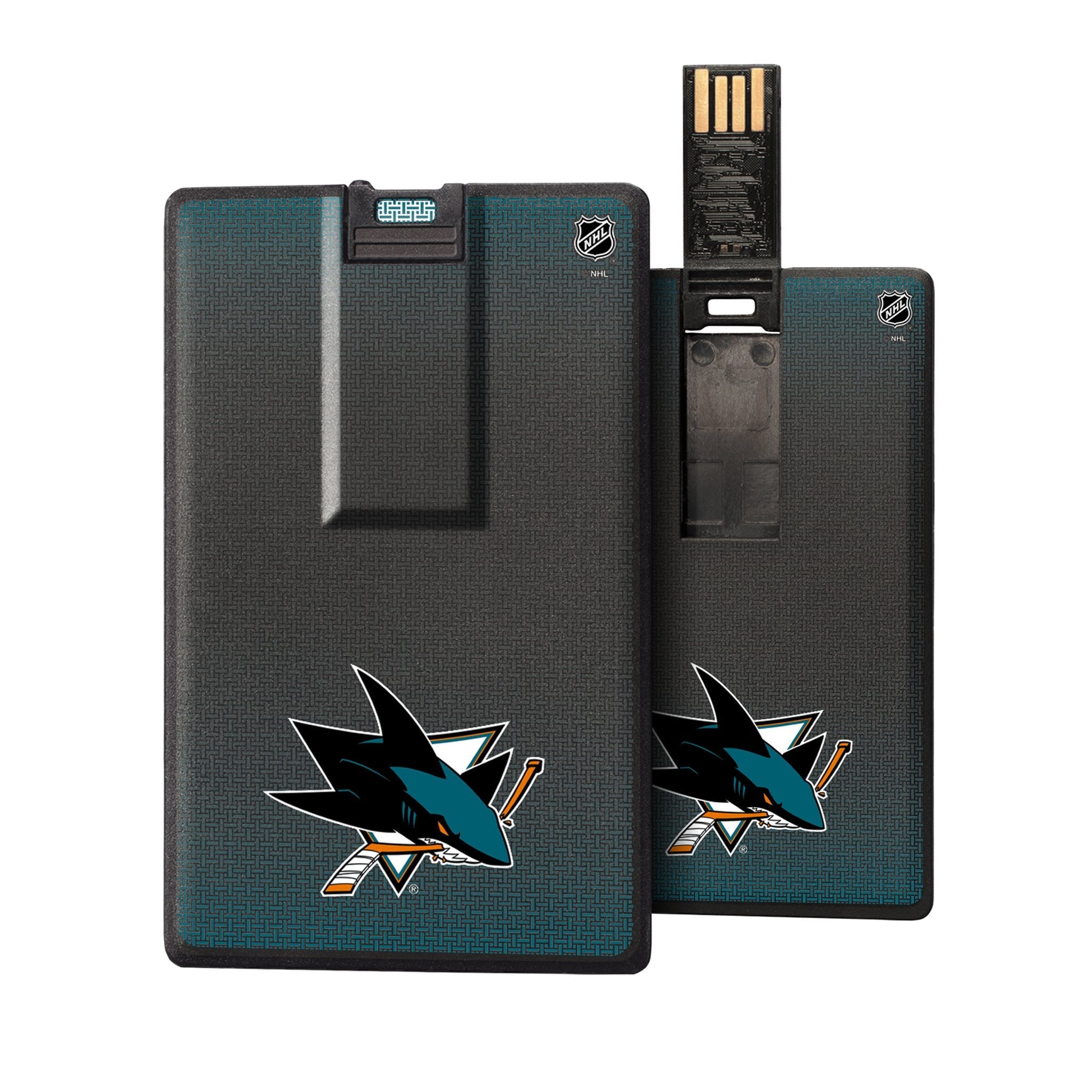 San Jose Sharks Linen Credit Card USB Drive 32GB - Sports Gifts, Sports Memorabilia, Sports Collectibles, Fan Shop