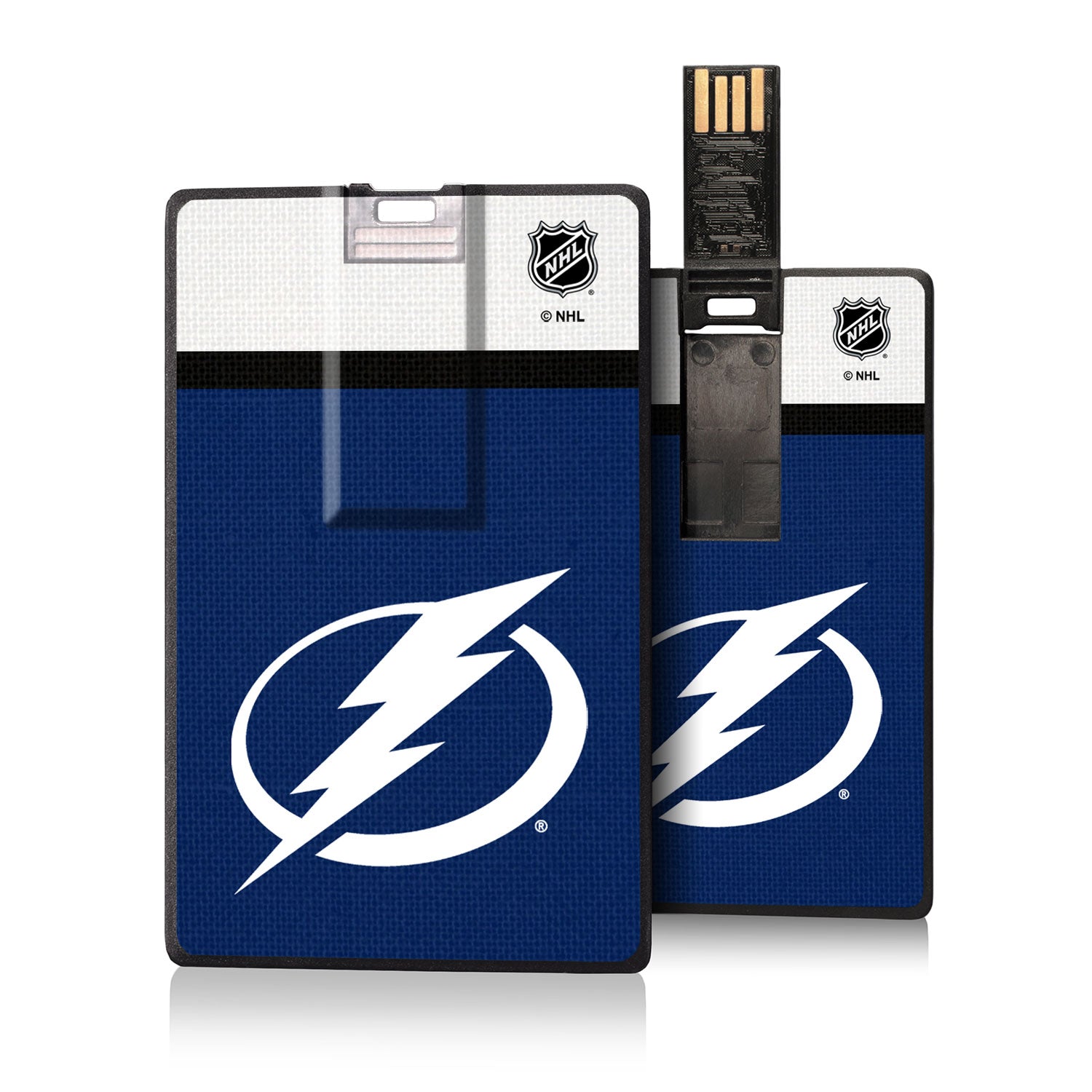 Tampa Bay Lightning Stripe Credit Card USB Drive 32GB - Sports Gifts, Sports Memorabilia, Sports Collectibles, Fan Shop
