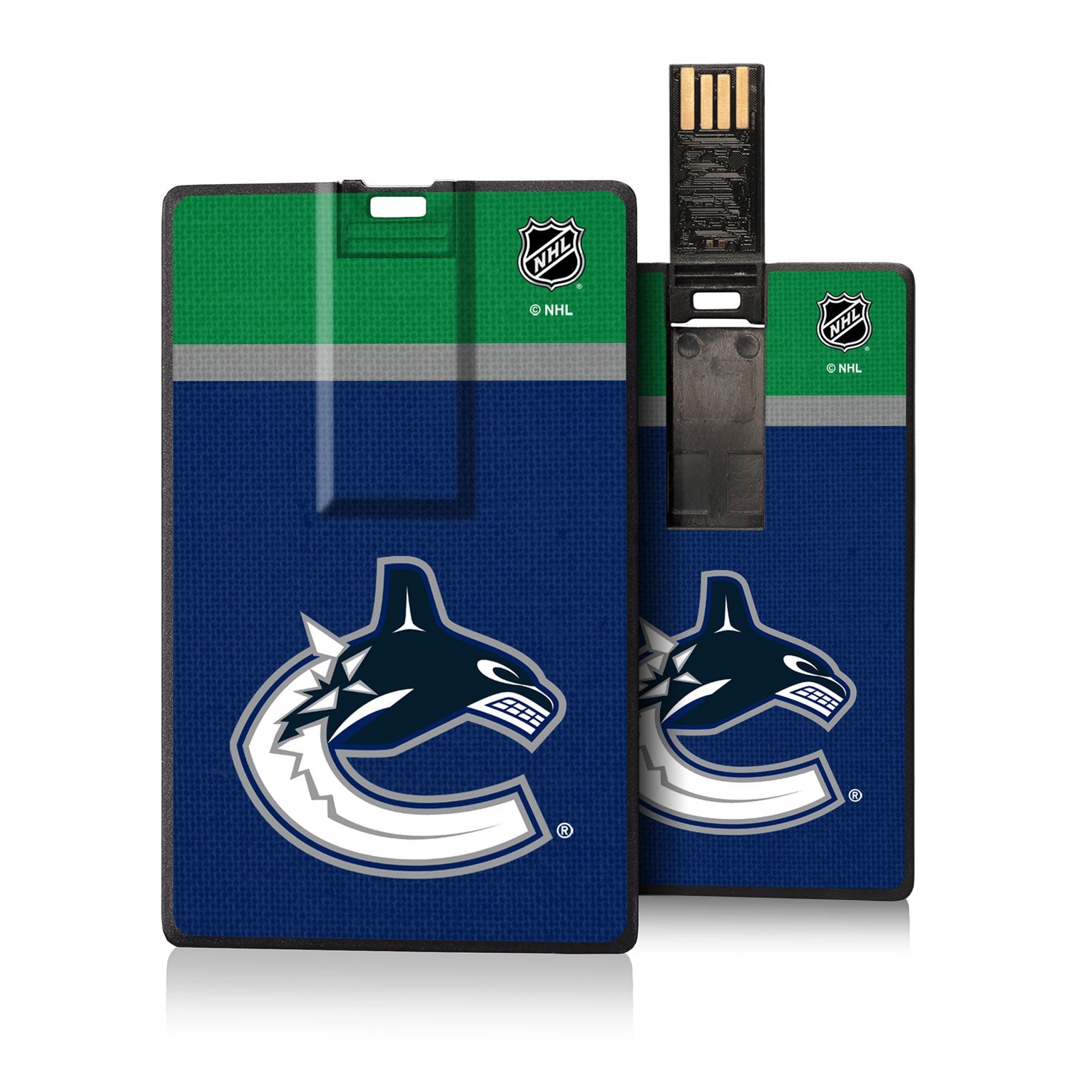 Vancouver Canucks Stripe Credit Card USB Drive 32GB - Sports Gifts, Sports Memorabilia, Sports Collectibles, Fan Shop