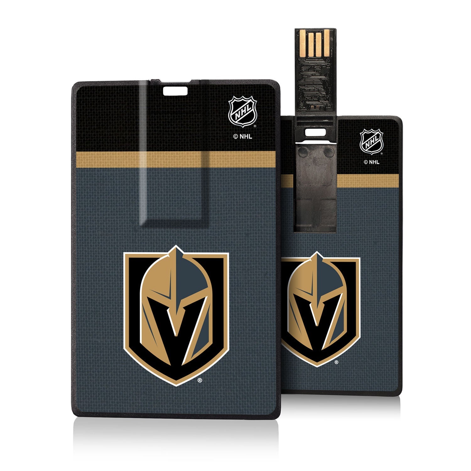 Vegas Golden Knights Stripe Credit Card USB Drive 32GB - Sports Gifts, Sports Memorabilia, Sports Collectibles, Fan Shop