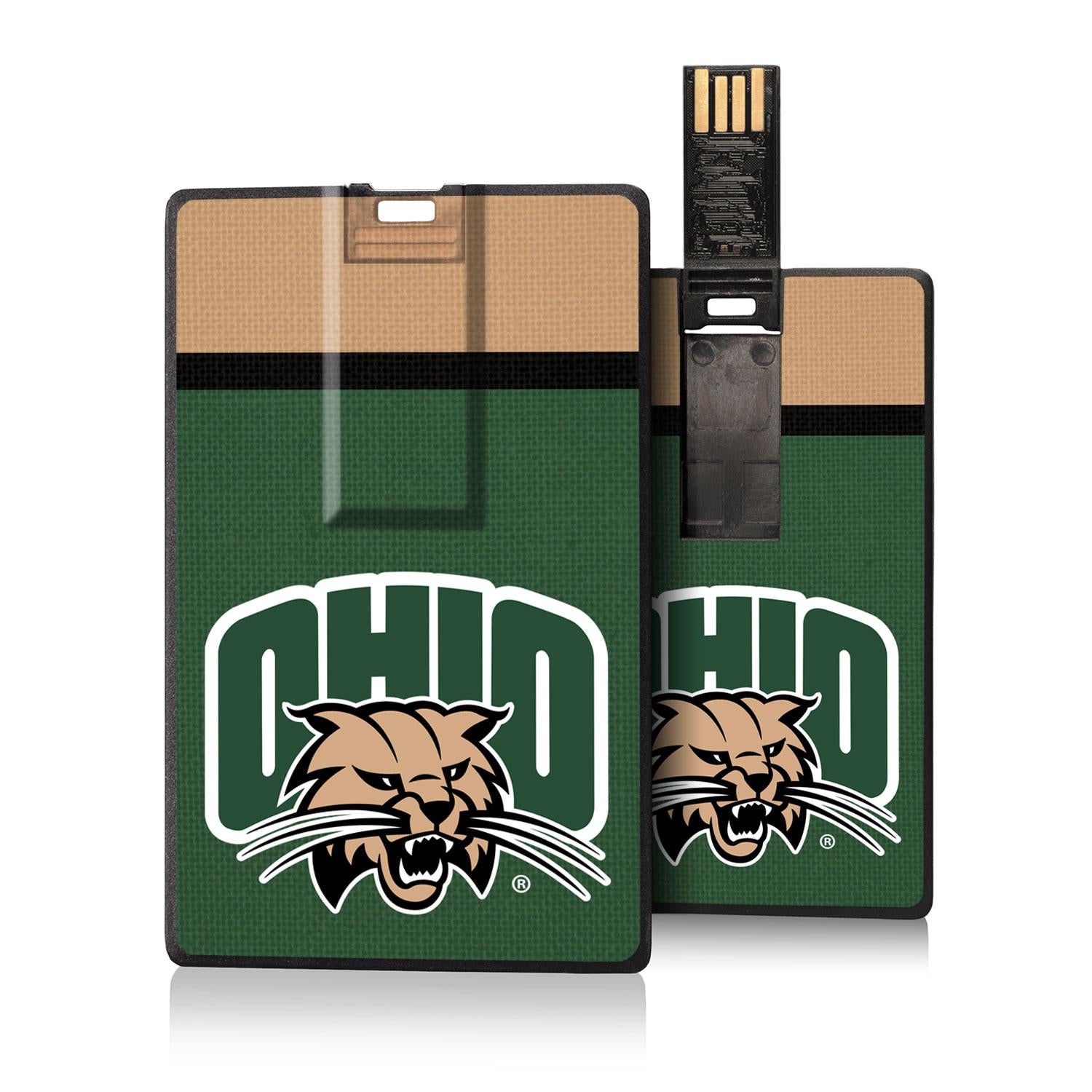 Ohio University Bobcats Stripe Credit Card USB Drive 32GB - Sports Gifts, Sports Memorabilia, Sports Collectibles, Fan Shop