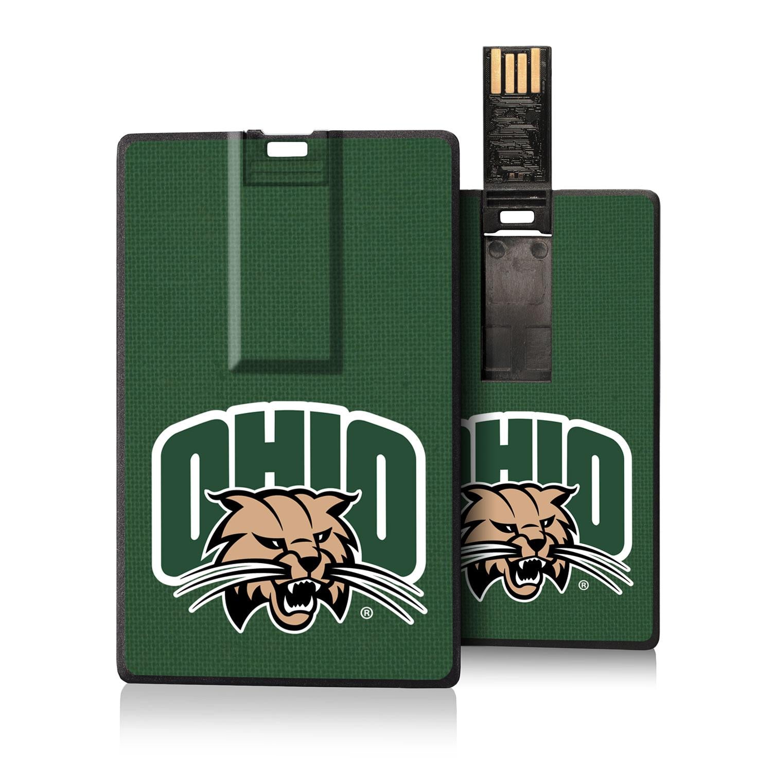 Ohio University Bobcats Solid Credit Card USB Drive 32GB - Sports Gifts, Sports Memorabilia, Sports Collectibles, Fan Shop