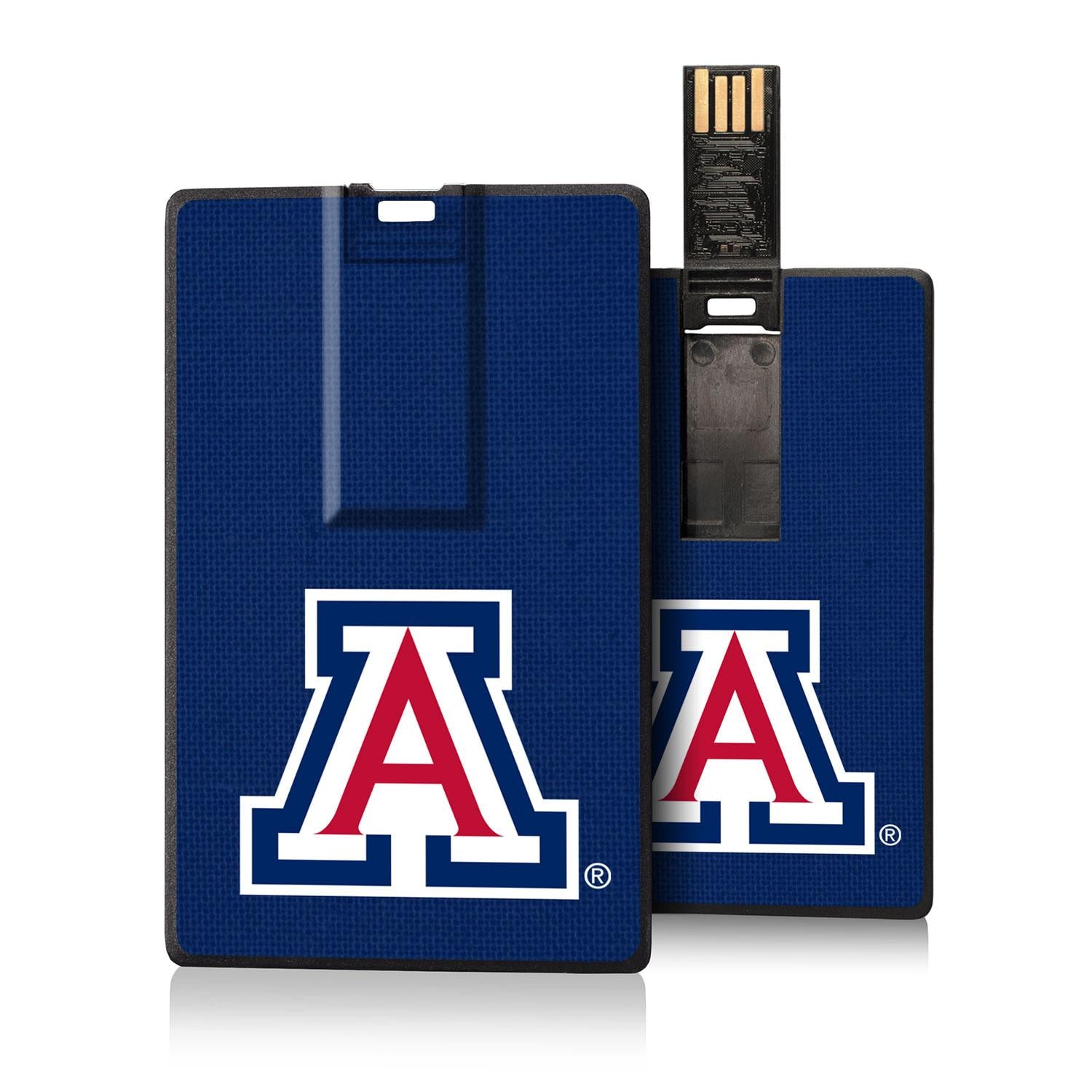 Arizona Wildcats Solid Credit Card USB Drive 32GB - Sports Gifts, Sports Memorabilia, Sports Collectibles, Fan Shop