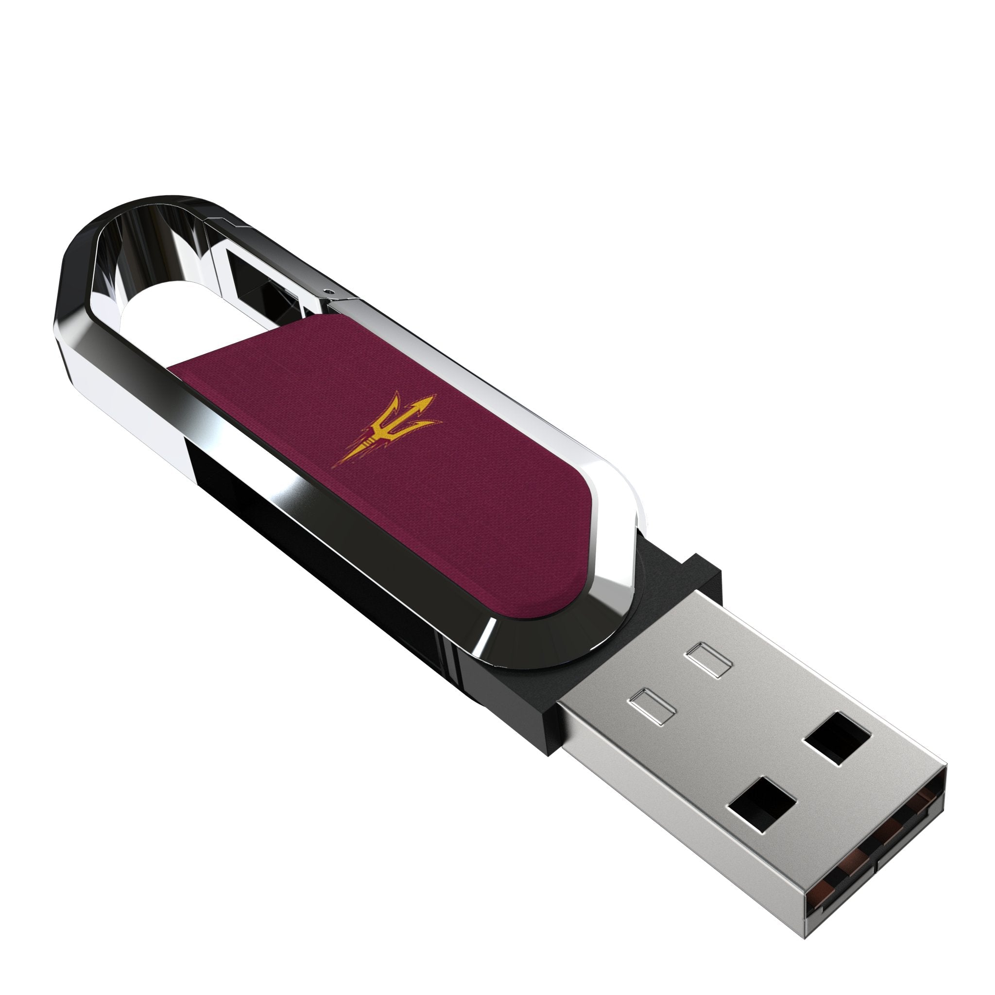 Arizona State University Sun Devils Solid USB 32GB Clip Style Flash Drive - Sports Gifts, Sports Memorabilia, Sports Collectibles, Fan Shop