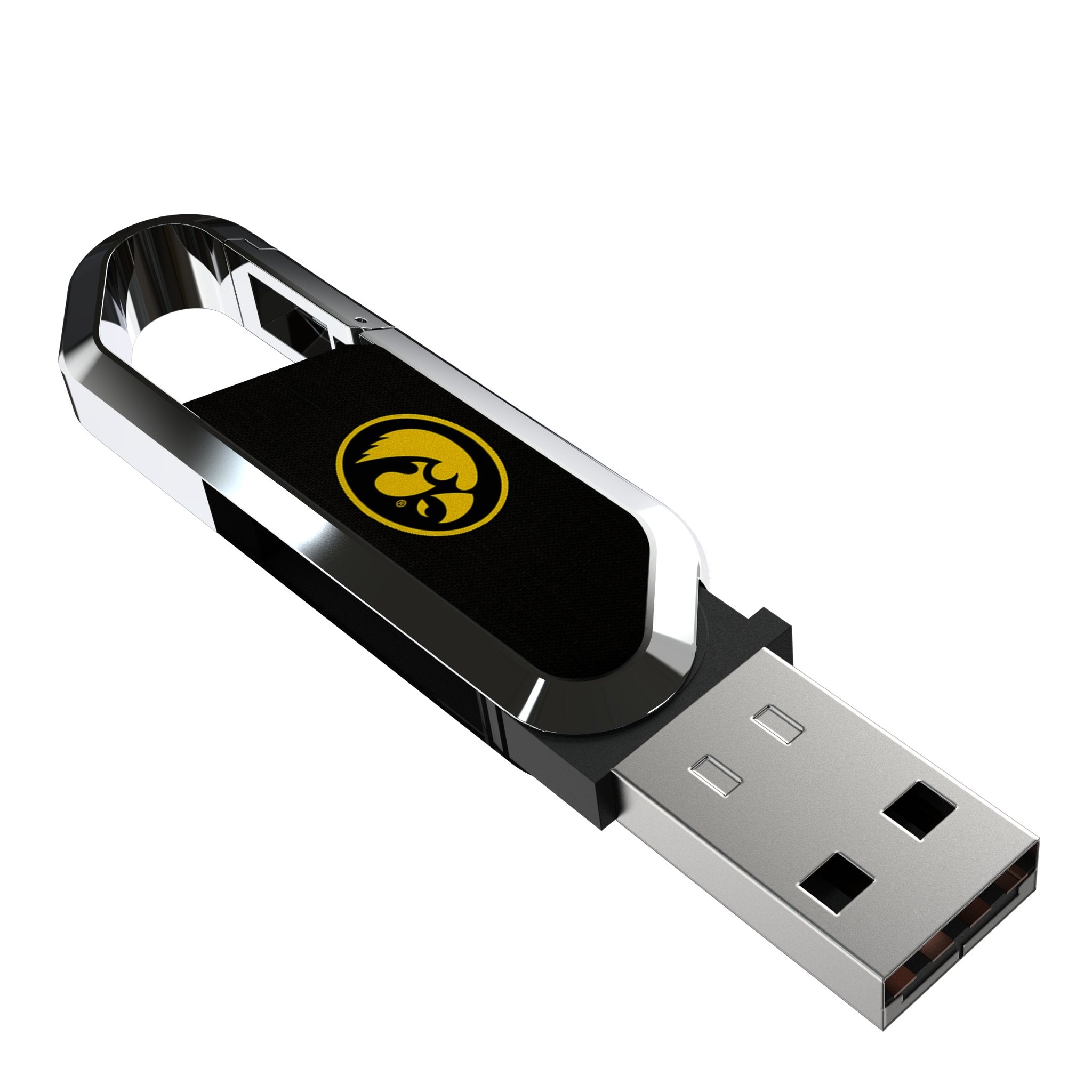 University of Iowa Hawkeyes Solid USB 32GB Clip Style Flash Drive - Sports Gifts, Sports Memorabilia, Sports Collectibles, Fan Shop