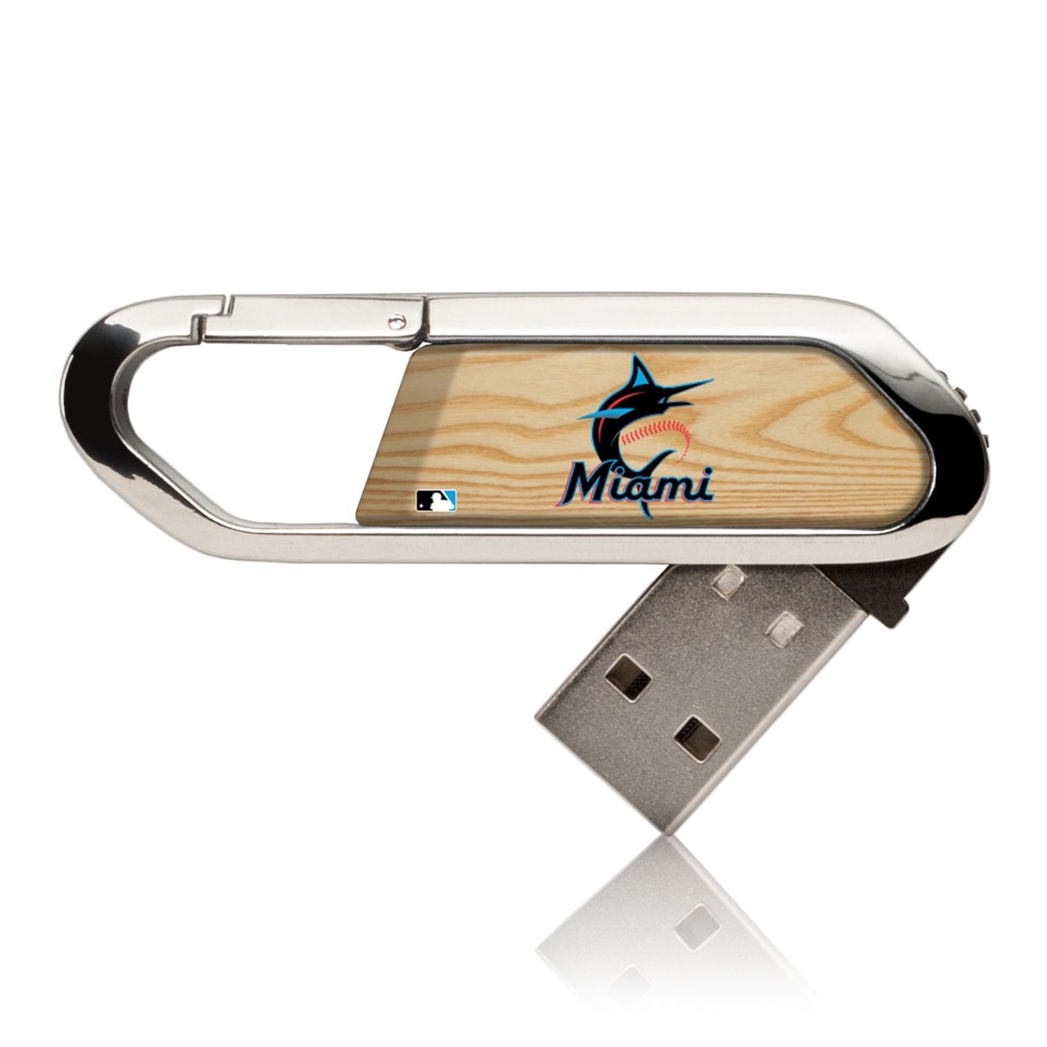 Miami Marlins Wood Bat USB 32GB Clip Style Flash Drive - Sports Gifts, Sports Memorabilia, Sports Collectibles, Fan Shop