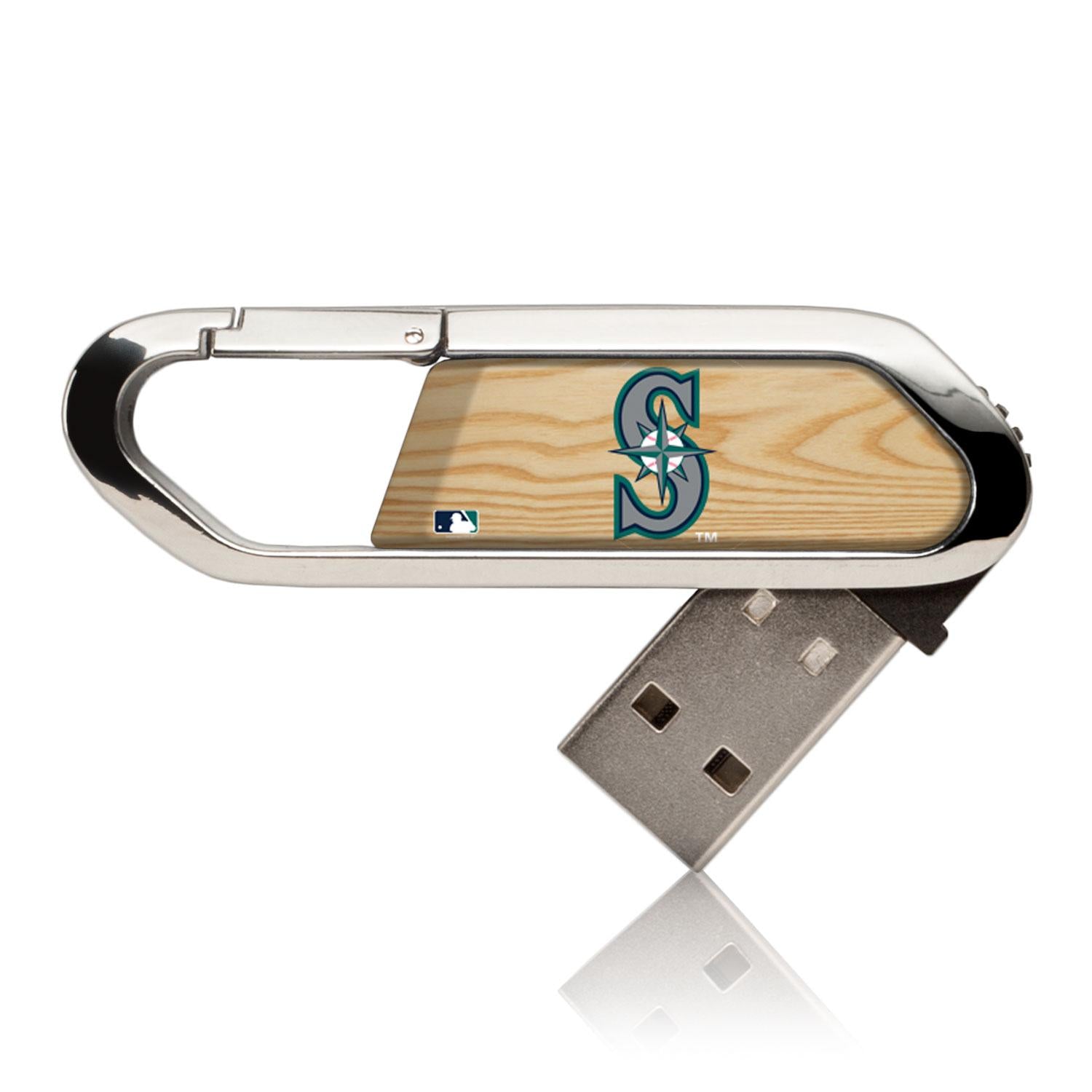Seattle Mariners Wood Bat USB 32GB Clip Style Flash Drive - Sports Gifts, Sports Memorabilia, Sports Collectibles, Fan Shop
