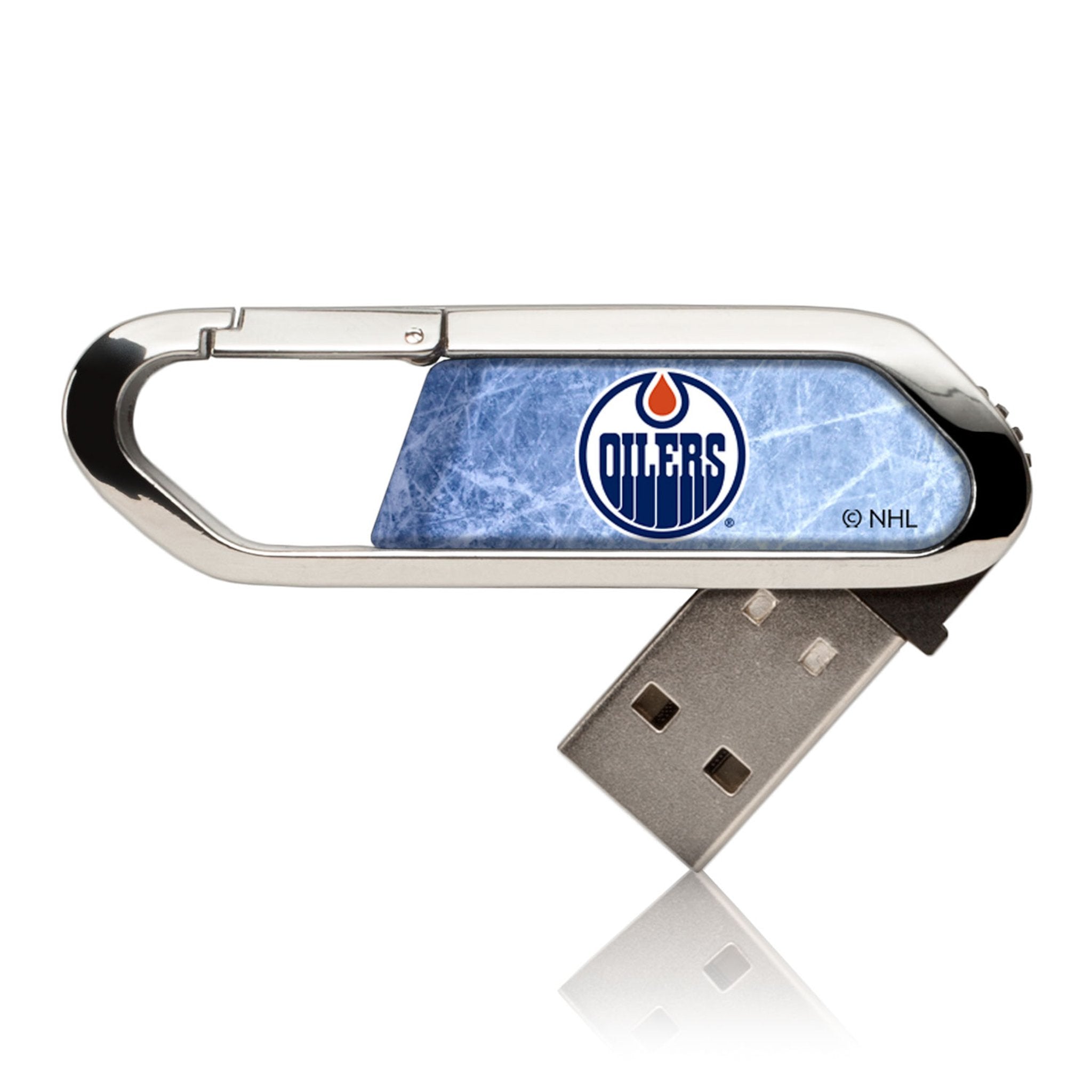 Edmonton Oilers Ice Flood USB 32GB Clip Style Flash Drive - Sports Gifts, Sports Memorabilia, Sports Collectibles, Fan Shop