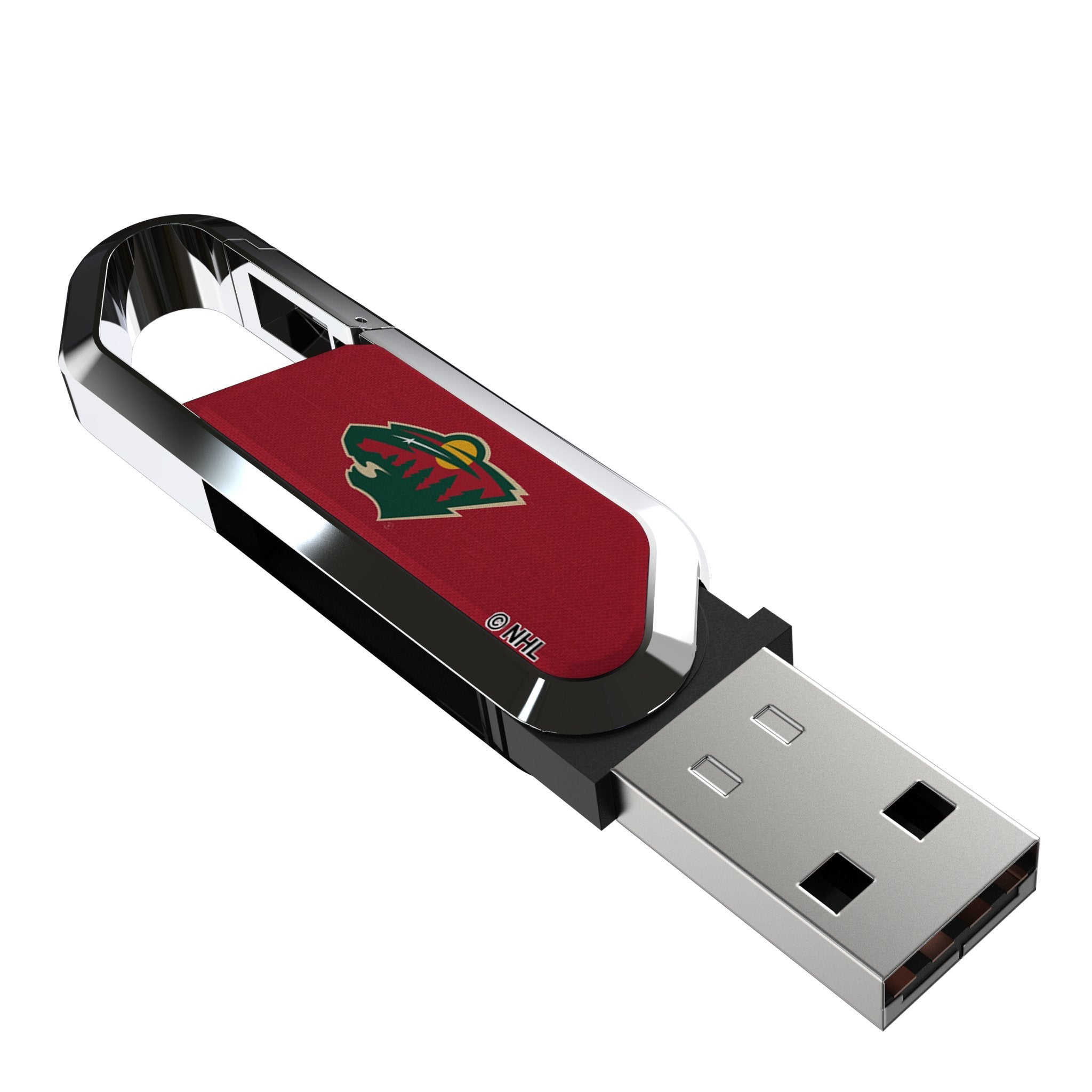 Minnesota Wild Solid USB 32GB Clip Style Flash Drive - Sports Gifts, Sports Memorabilia, Sports Collectibles, Fan Shop