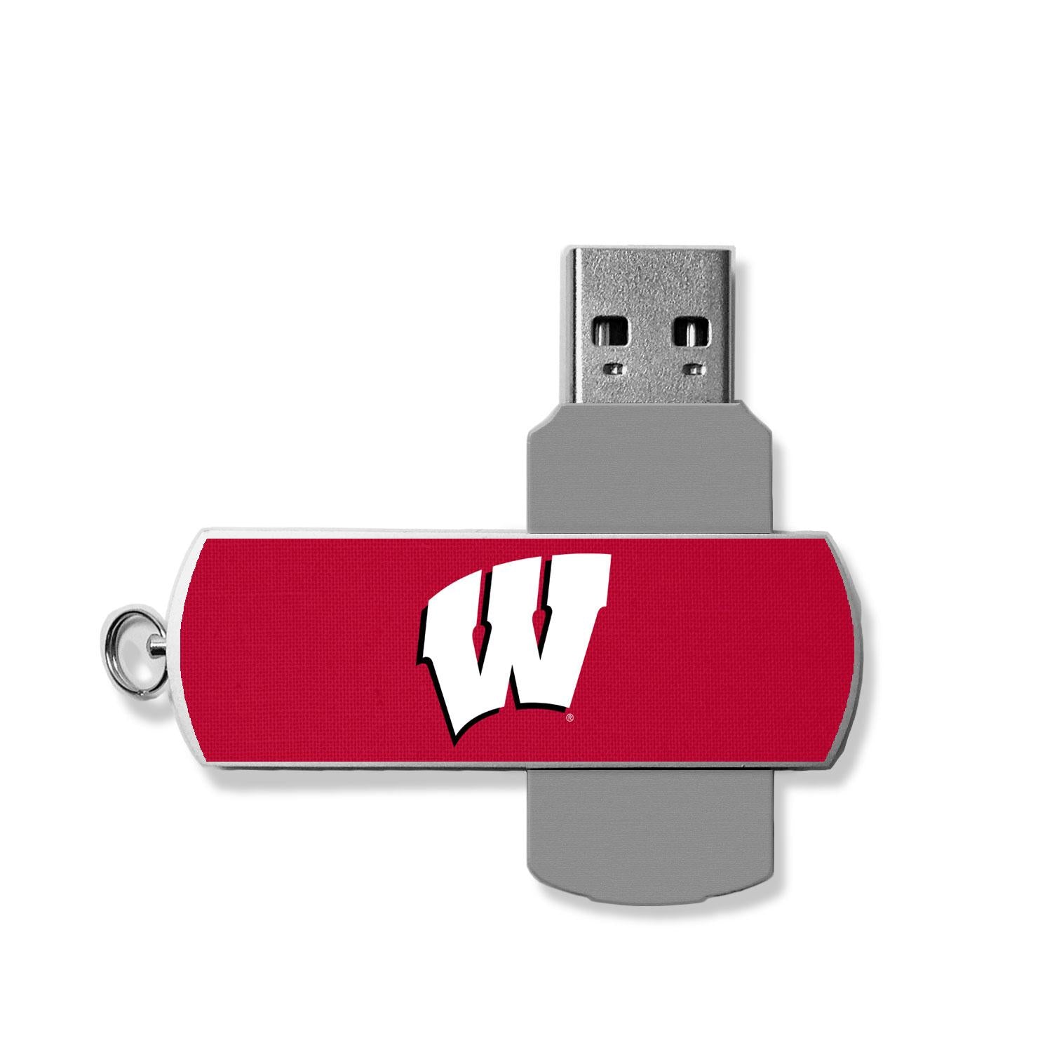 Wisconsin Badgers Solid USB 32GB Flash Drive - Sports Gifts, Sports Memorabilia, Sports Collectibles, Fan Shop