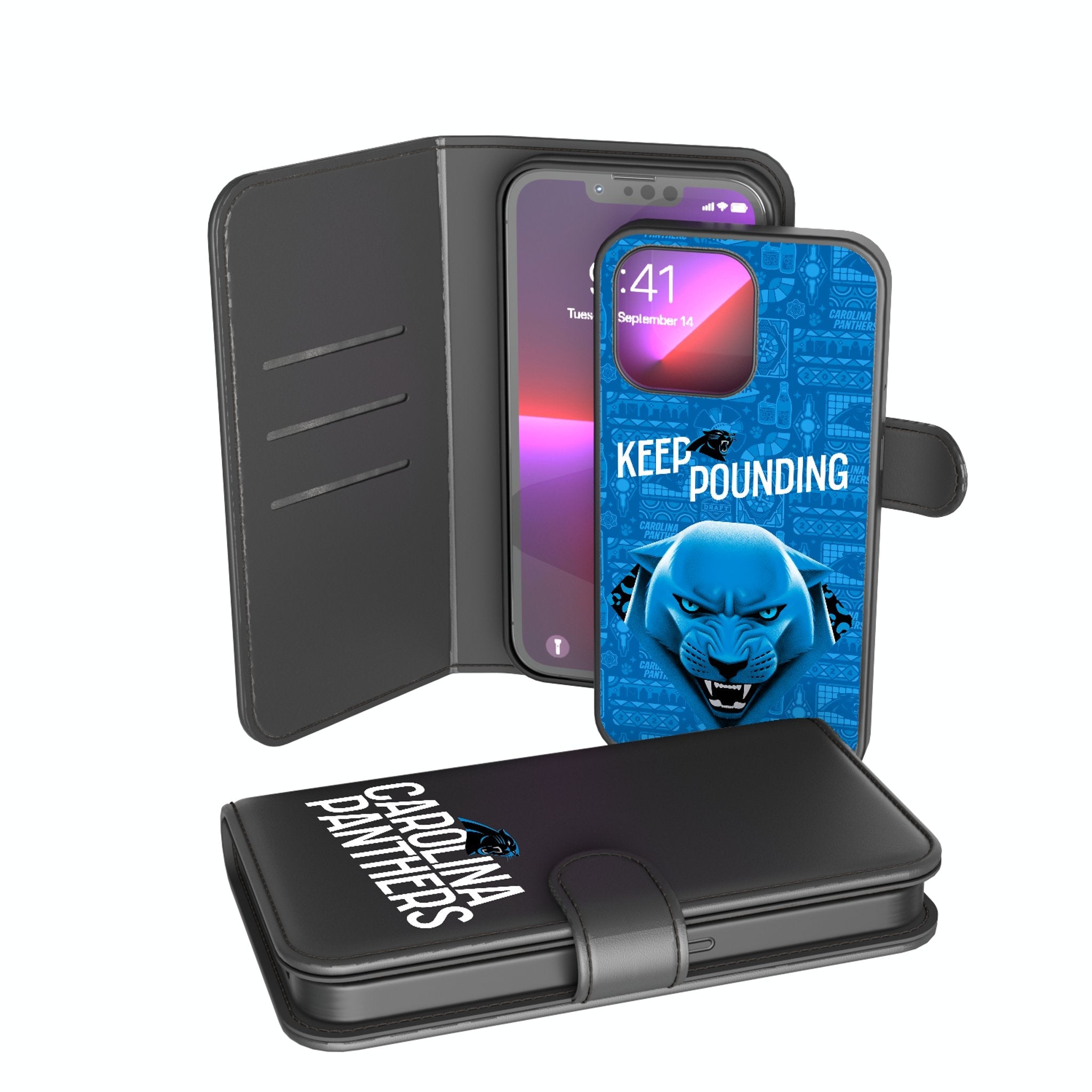 Carolina Panthers 2024 Illustrated Limited Edition Wallet Phone Case - Sports Gifts, Sports Memorabilia, Sports Collectibles, Fan Shop