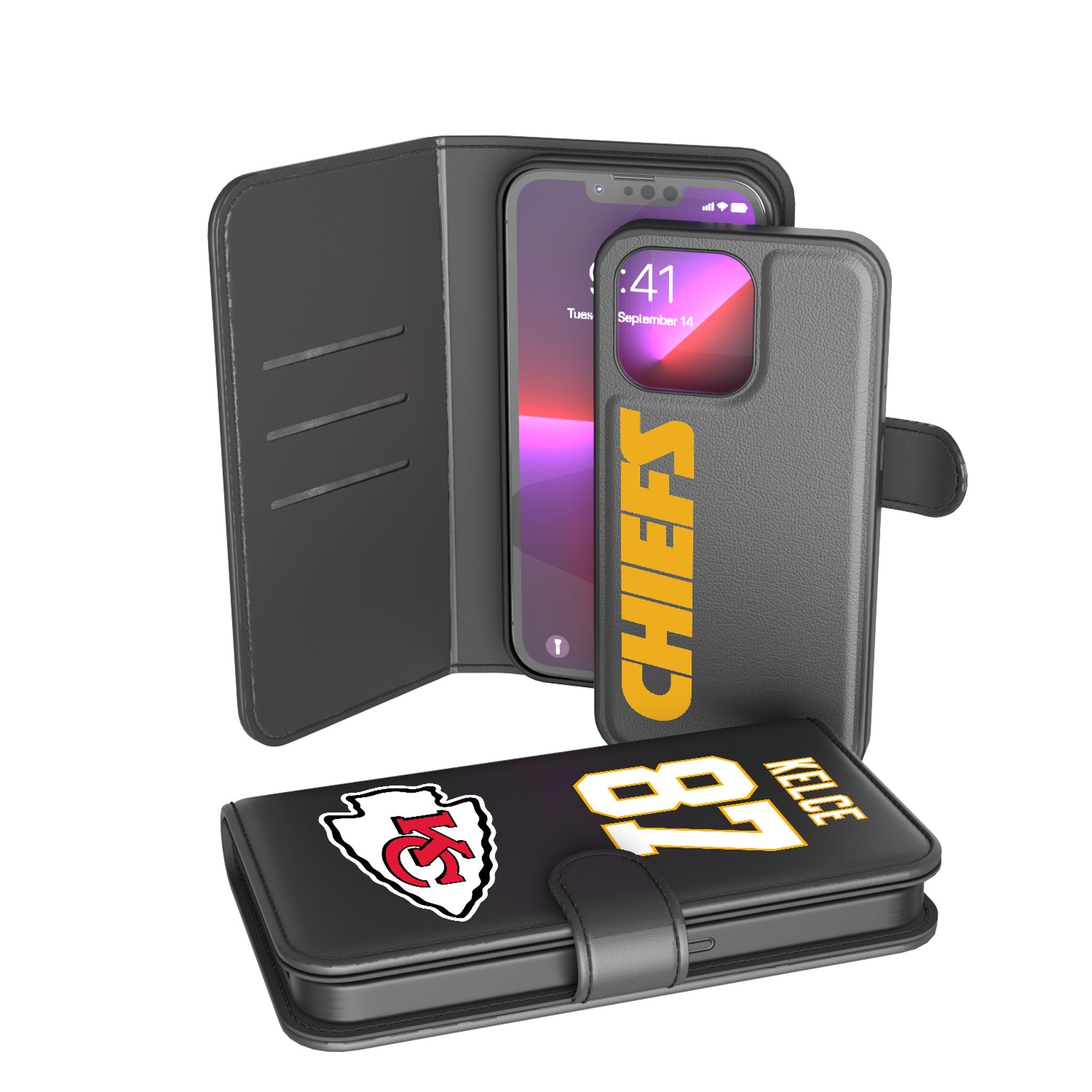 Travis Kelce Kansas City Chiefs 87 Ready Wallet Phone Case - Sports Gifts, Sports Memorabilia, Sports Collectibles, Fan Shop
