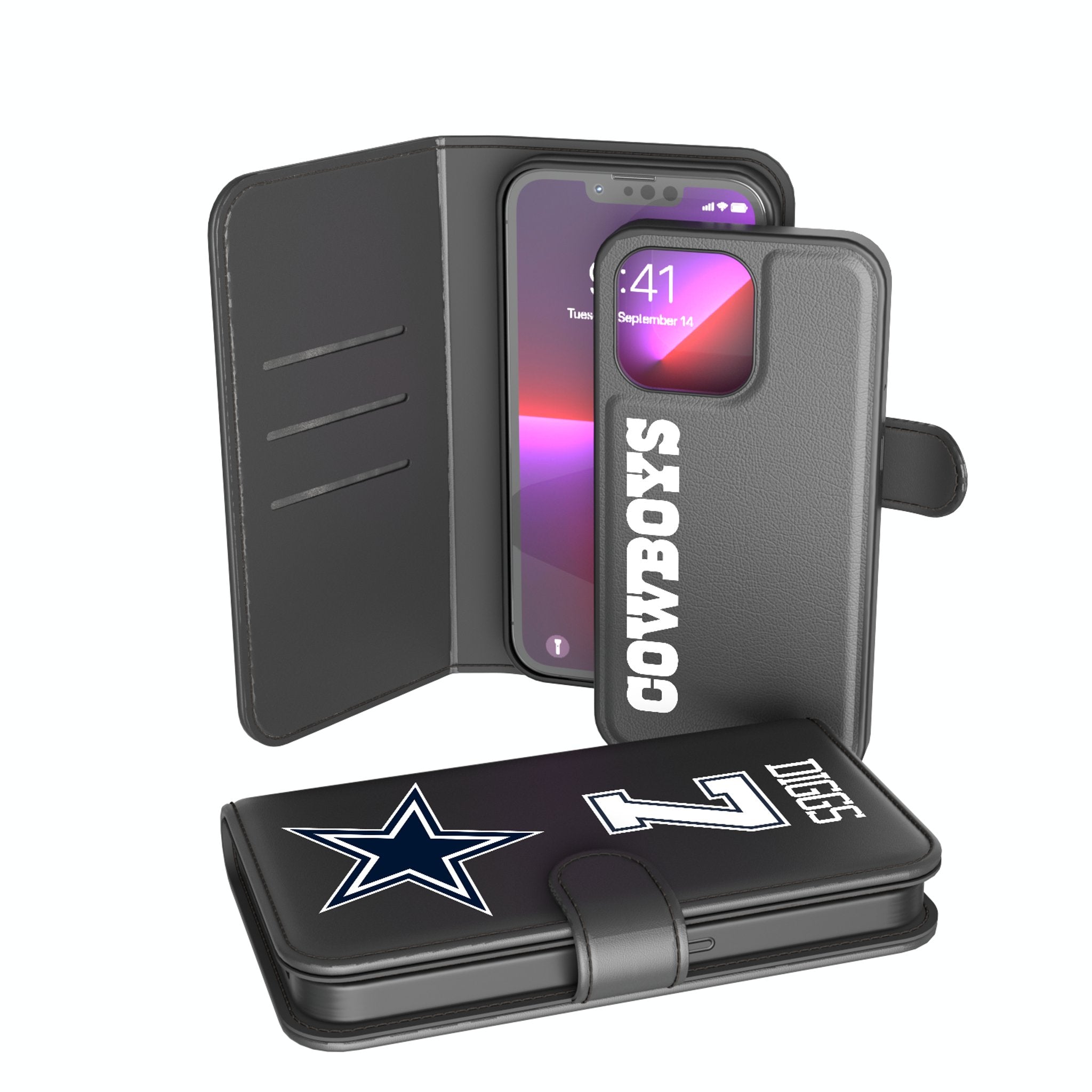Trevon Diggs Dallas Cowboys 7 Ready Wallet Phone Case - Sports Gifts, Sports Memorabilia, Sports Collectibles, Fan Shop