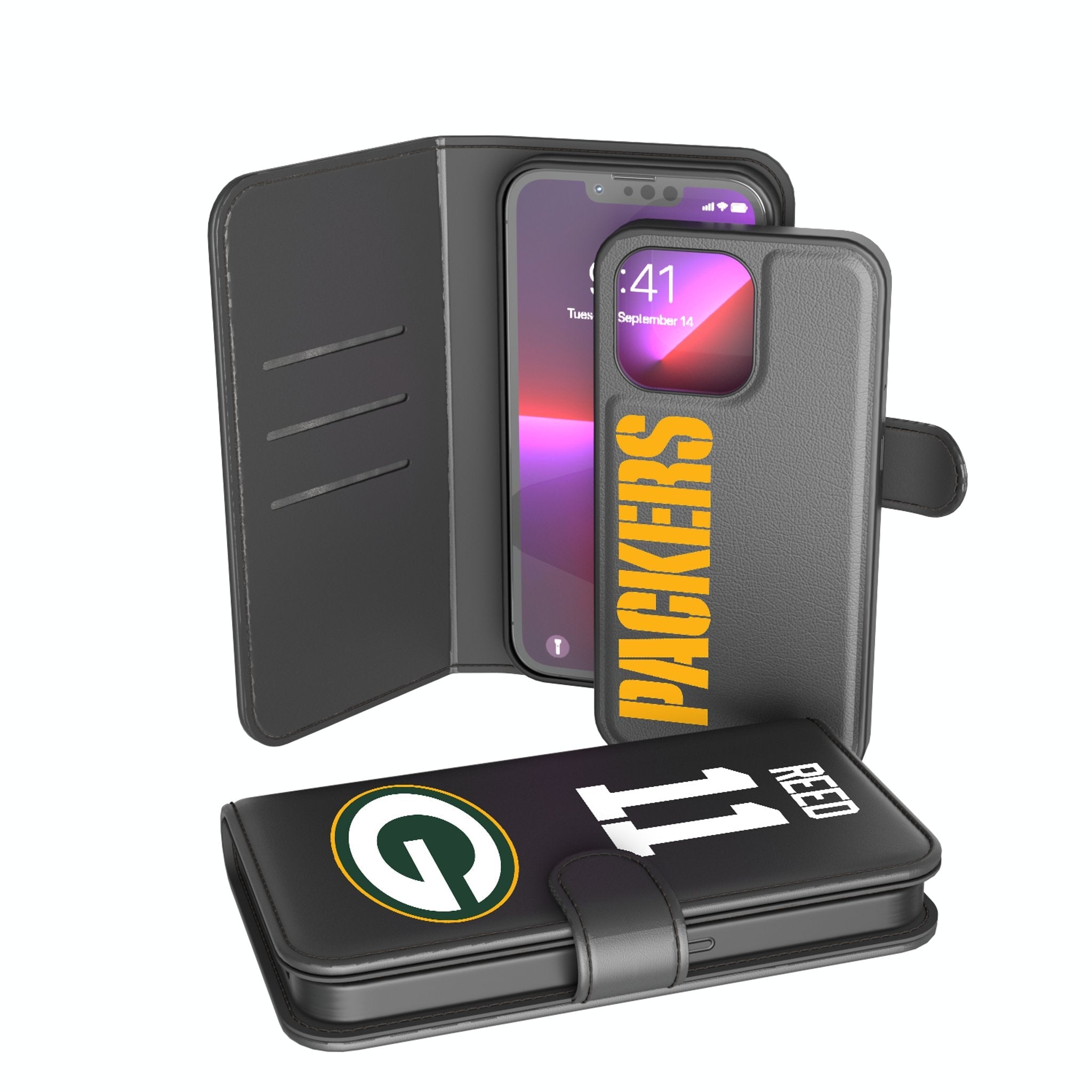 Jayden Reed Green Bay Packers 11 Ready Wallet Phone Case - Sports Gifts, Sports Memorabilia, Sports Collectibles, Fan Shop