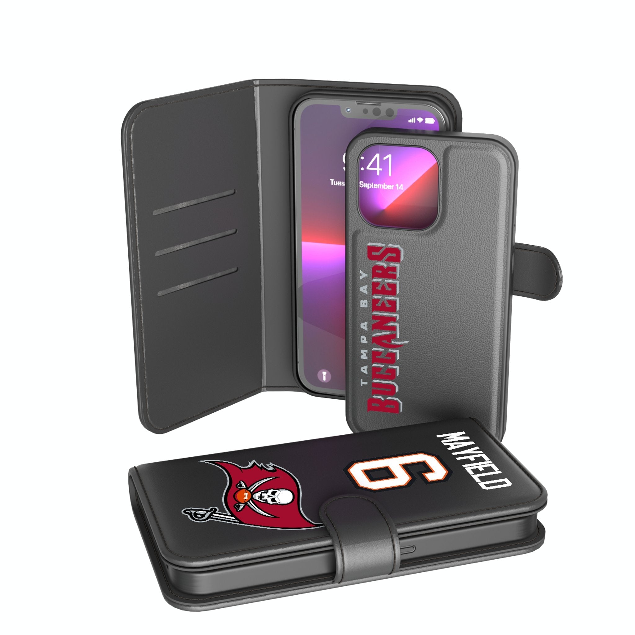 Baker Mayfield Tampa Bay Buccaneers 6 Ready Wallet Phone Case - Sports Gifts, Sports Memorabilia, Sports Collectibles, Fan Shop