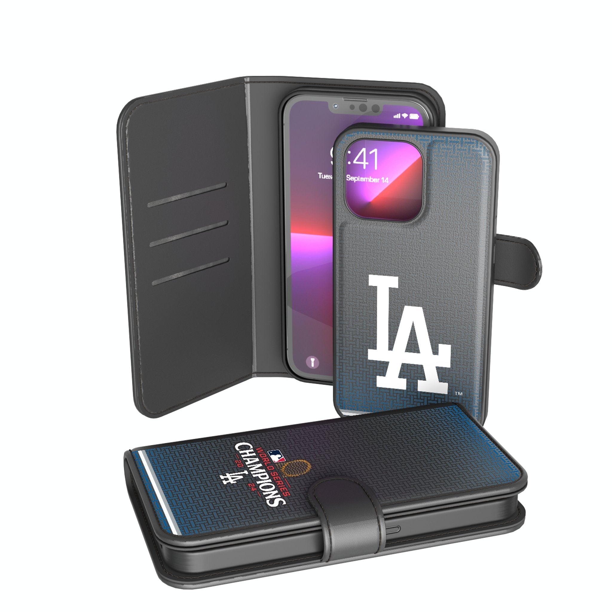 LA Dodgers 2024 MLB World Series Wallet Phone Case for Apple iPhone - Sports Gifts, Sports Memorabilia, Sports Collectibles, Fan Shop