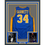 Framed Autographed/Signed Kevin Garnett 35x39 Blue Farragut High School Basketball Jersey Beckett BAS COA