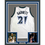 Framed Autographed/Signed Kevin Garnett 35x39 Minnesota White Basketball Jersey JSA COA