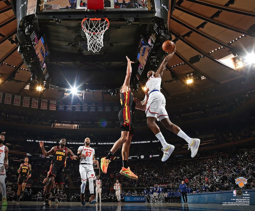 RJ Barrett Slam Dunk New York Knicks 8" x 10" Basketball Photo - Sports Collectibles, Sports Memorabilia, Sports Fan Shop, Sports Gifts