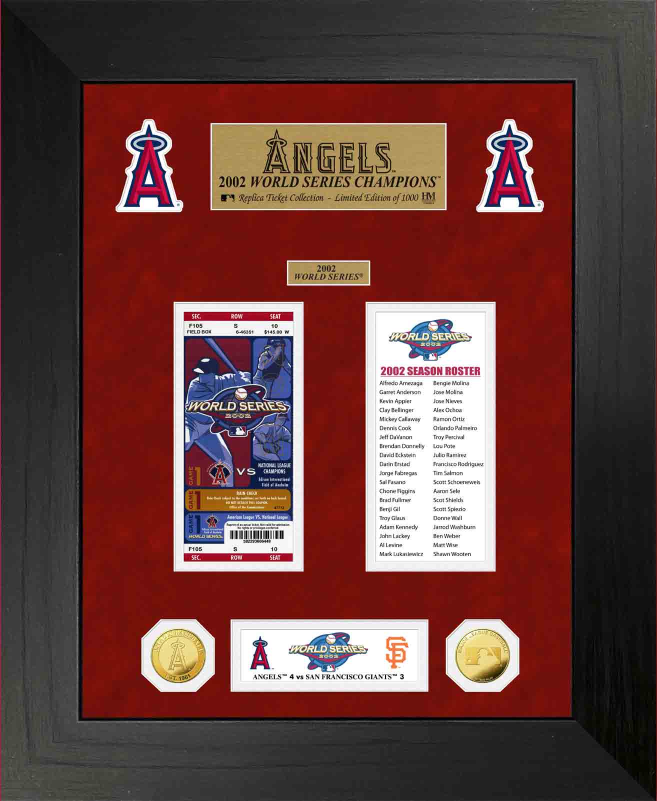 Los Angeles Angels World Series Deluxe Gold Coin & Ticket Collection - Sports Collectibles, Sports Memorabilia, Sports Fan Shop, Sports Gifts