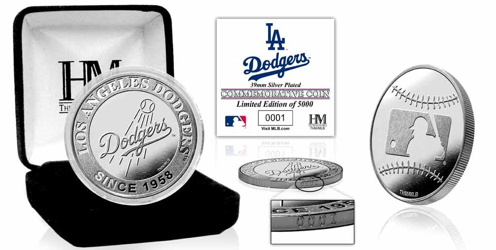 Los Angeles Dodgers Silver Coin - Sports Collectibles, Sports Memorabilia, Sports Fan Shop, Sports Gifts