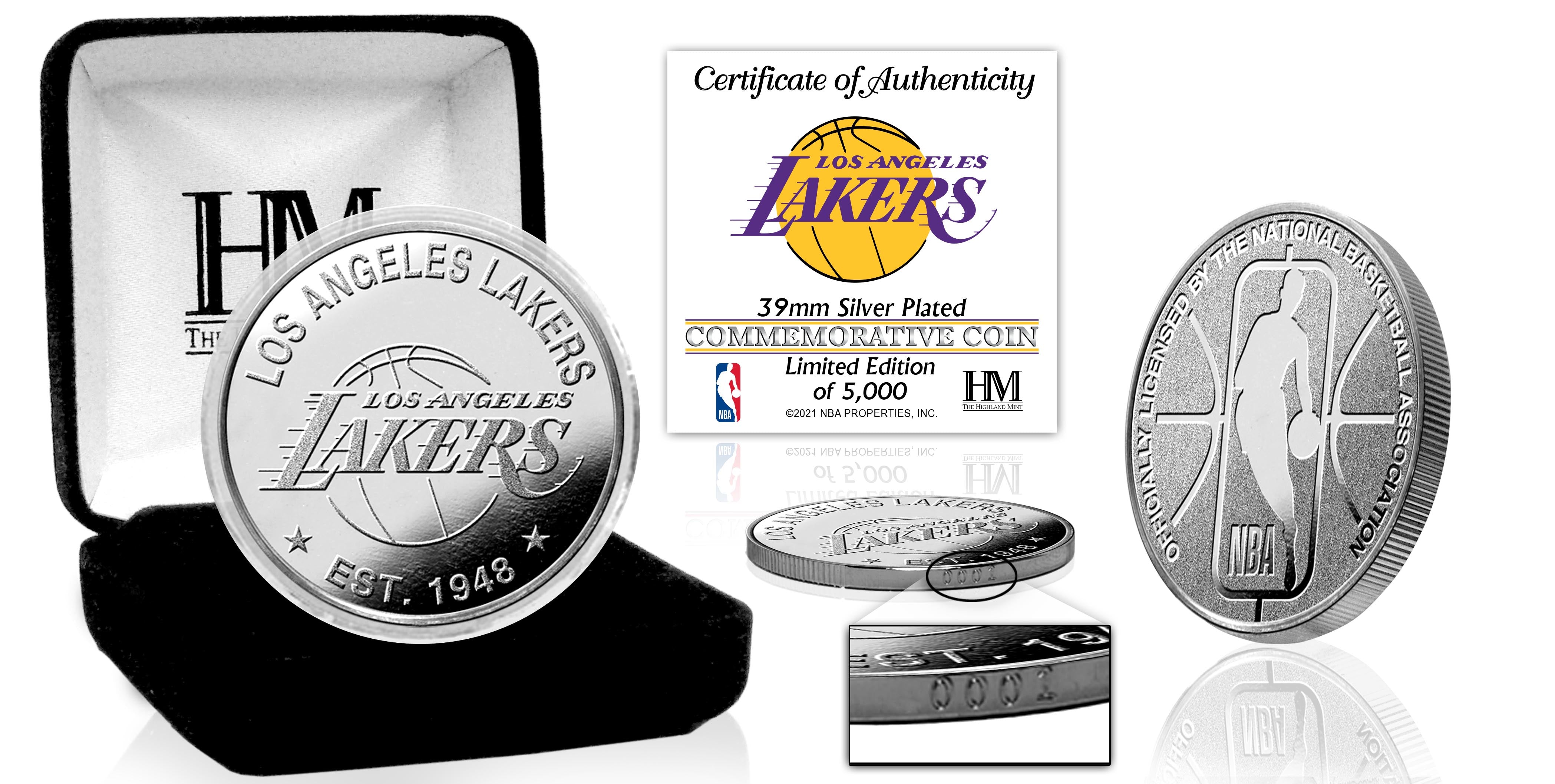 Los Angeles Lakers Silver Mint Coin - Sports Collectibles, Sports Memorabilia, Sports Fan Shop, Sports Gifts