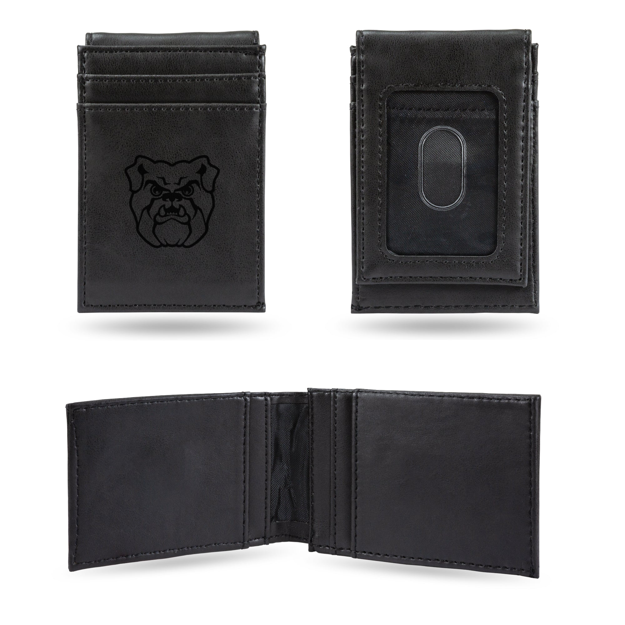 NCAA  Butler Bulldogs Black Laser Engraved Front Pocket Wallet - Compact/Comfortable/Slim